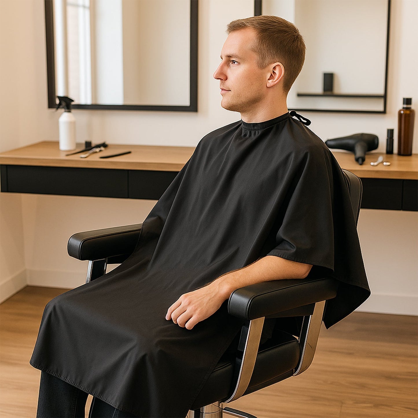 Professional Hair Cutting Cape for Salon & Home Use (1 Pc)