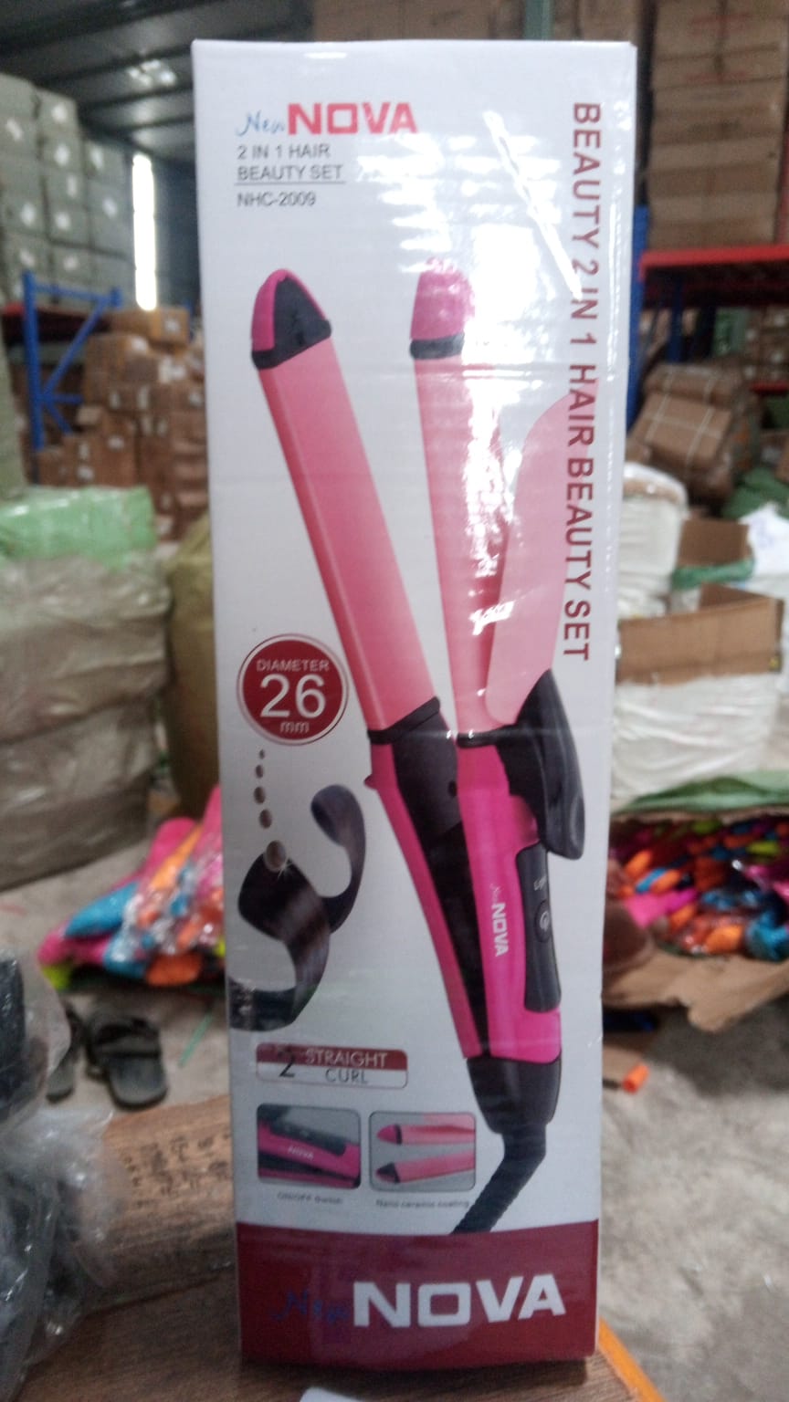 2 in 1 Hair Straightener and Curler Machine For Women | Curl & Straight Hair Iron, Hair accessories