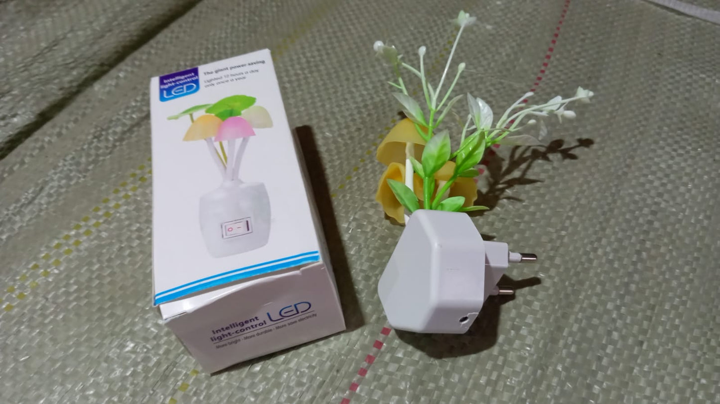 Fancy LED Mushroom Night Light – Color Changing Automatic On / Off Light Sensor Lamp for Kids