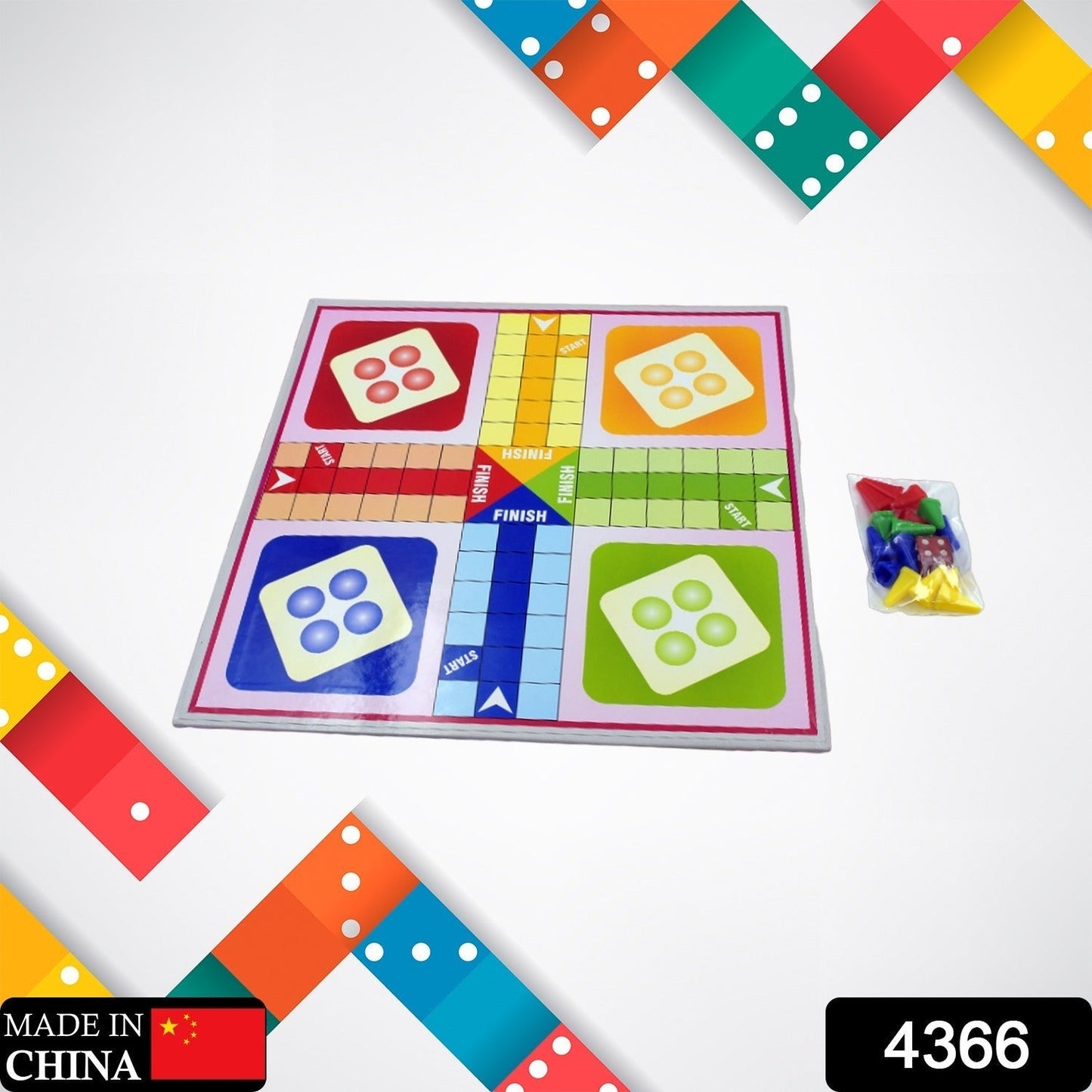 Family Board Game with Two Modes | Two Side Different Ladder, Ludo Games for Children and Families | 2 to 4 Players - Age 3 Years and Above (2 in 1)