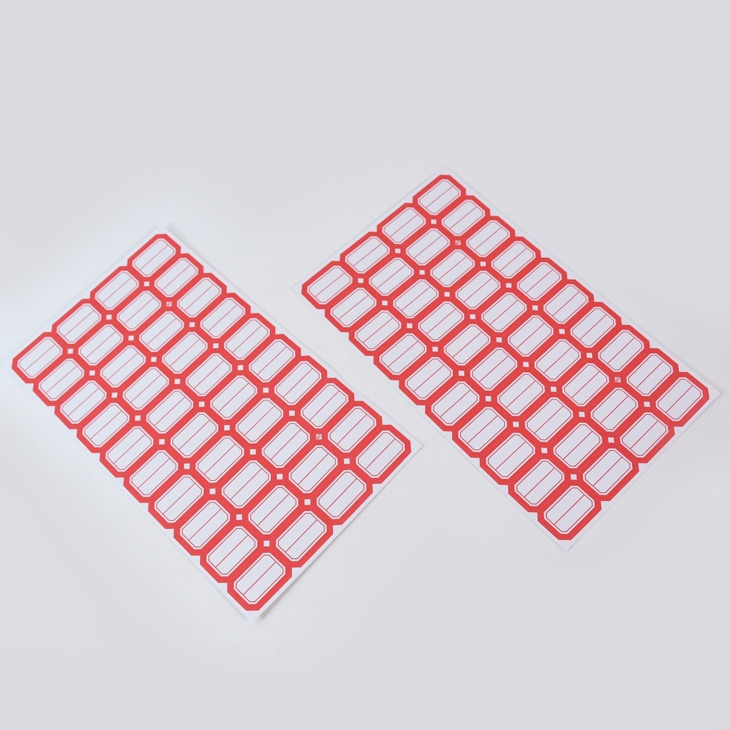 Multipurpose Blank Label Sticker Sheets Red Border Self-Adhesive Writable Stickers for Bottles (50 Sheet)