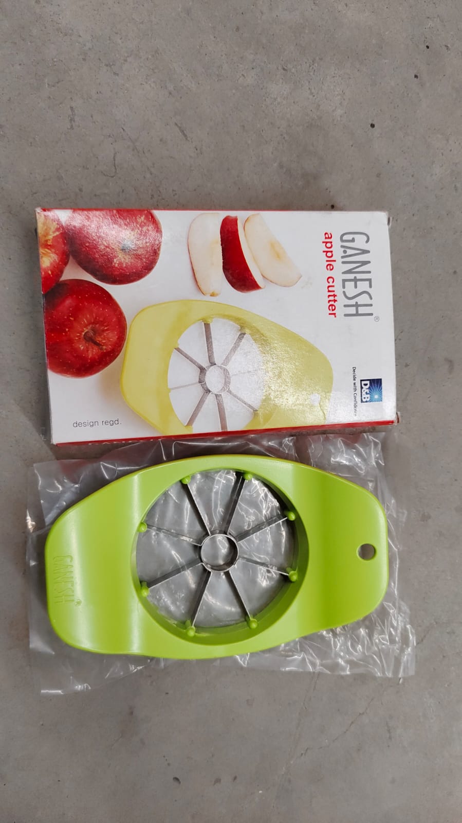 Ganesh Plastic & Stainless Steel Apple cutter (colors may vary)