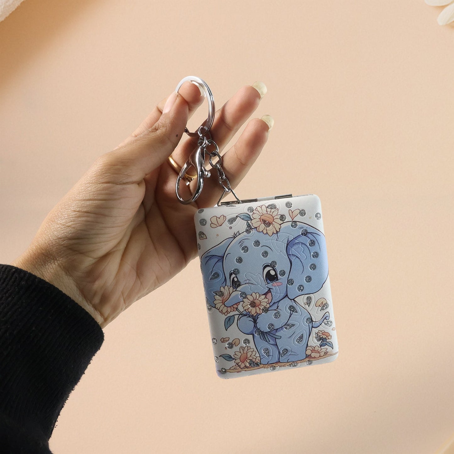 Foldable Mirror Keychain – (1 Pc)