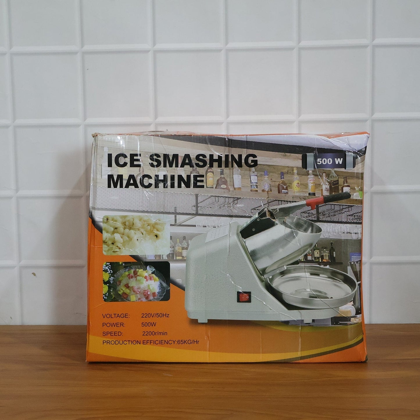 Electric Ice Crushing Machine with Stainless Steel Bowl 1 Set