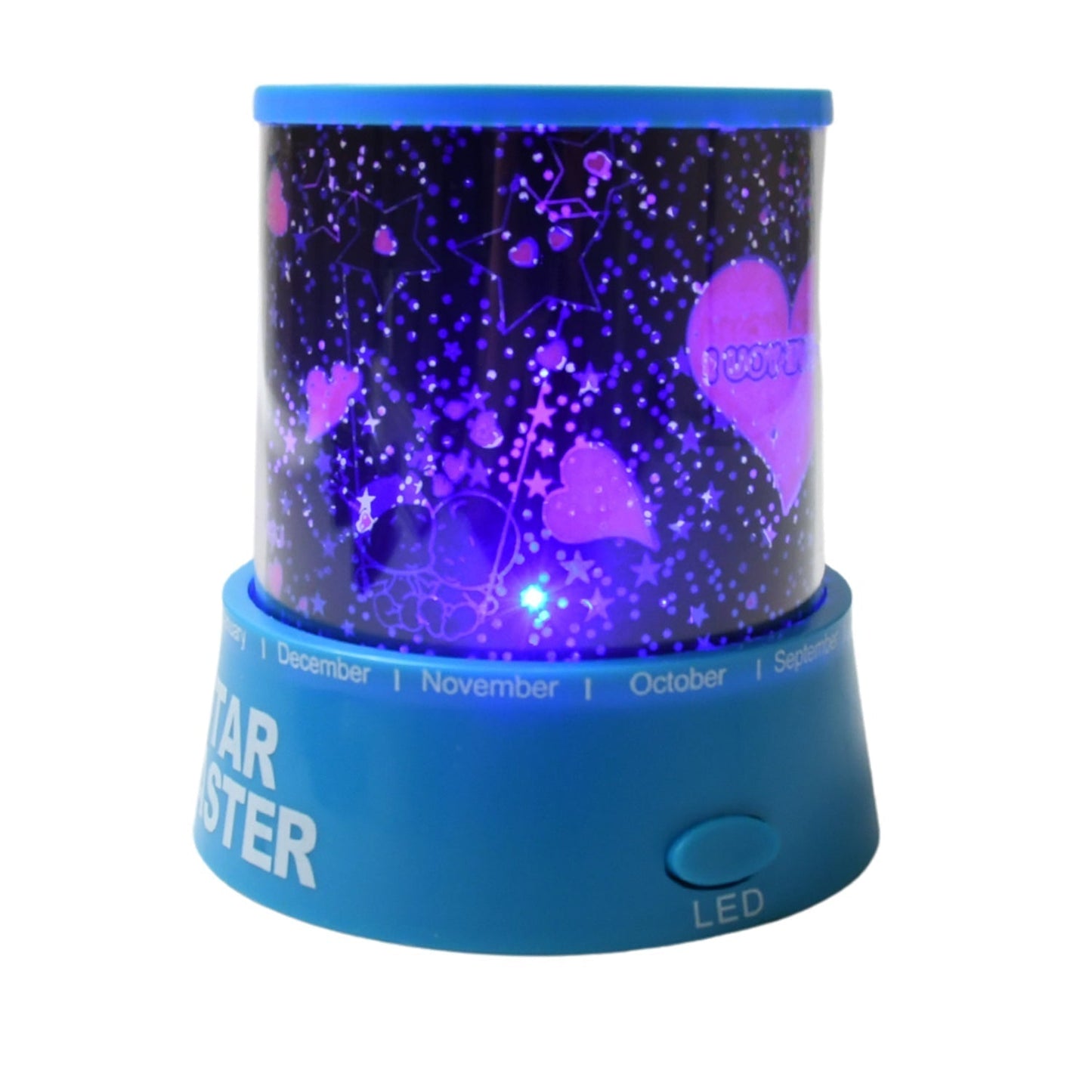 LED Projector Night Light Amazing Lamp, 3 Battery operated lamps, Rotation With the music Function, Master for Kids Bedroom Home Decoration Night Romantic Gift (Battery Not Included / 1 pc)