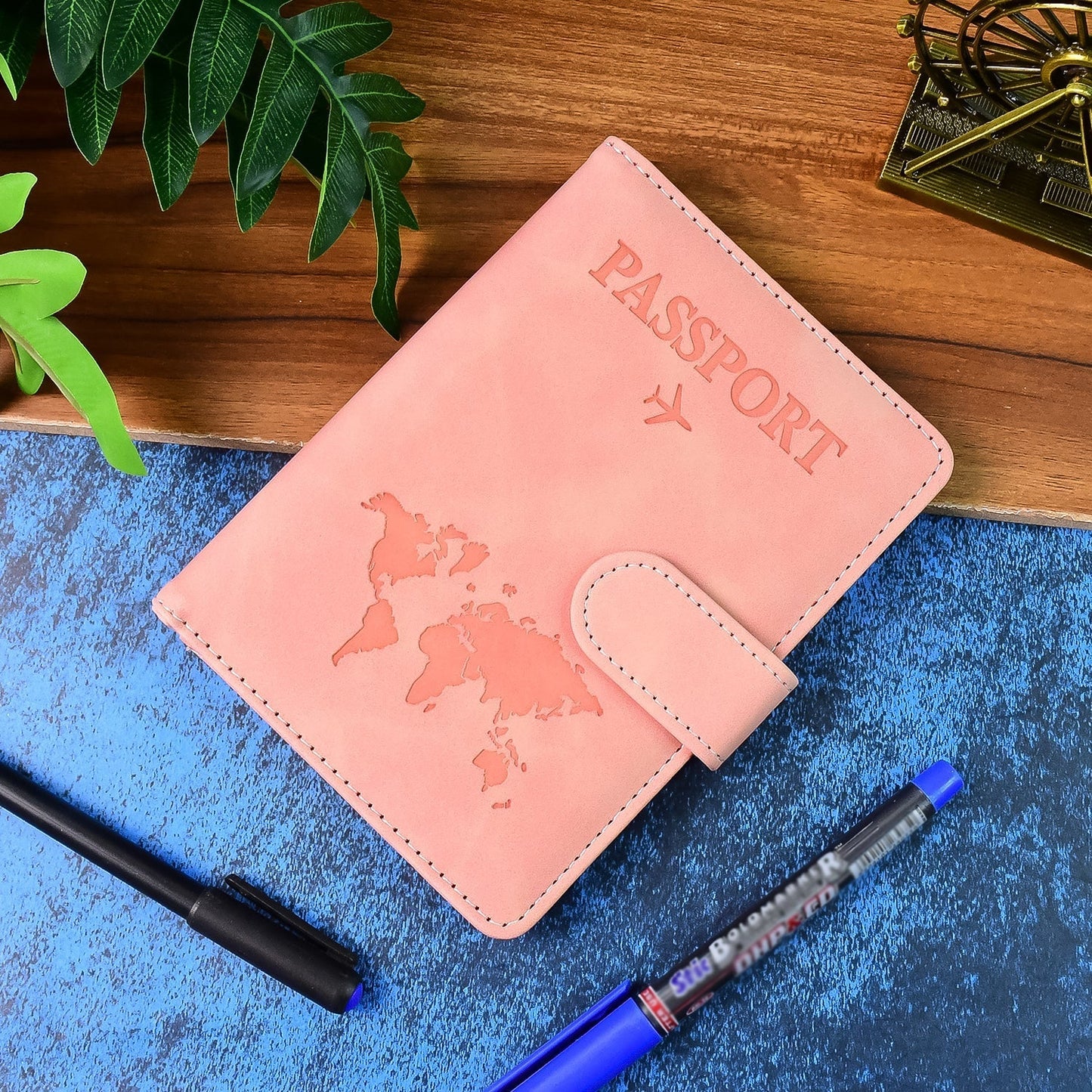 Premium World Map Design Travel Passport Holder & Wallet (15x11cm / 1 Pc)