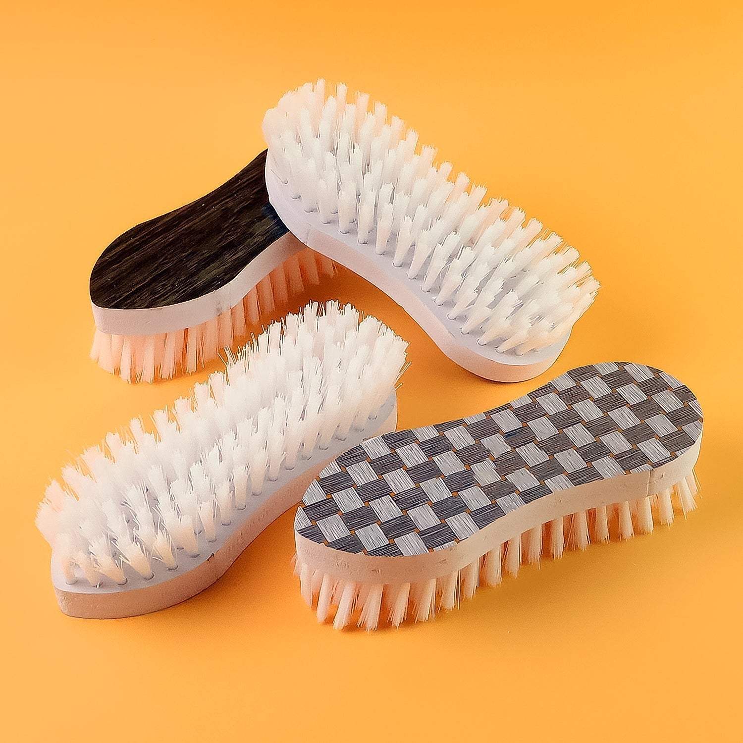 VeePee Ergonomic Curved Laundry Brush Set (4 Pc)