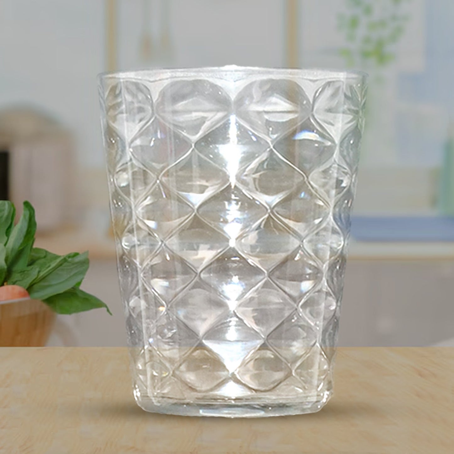 Apex Pyramid Design Unbreakable Plastic Glass â€“ 300 ML