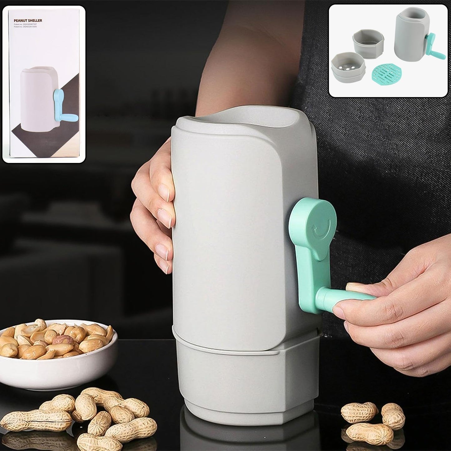 Manual Hand-Crank Peanut Sheller Machine