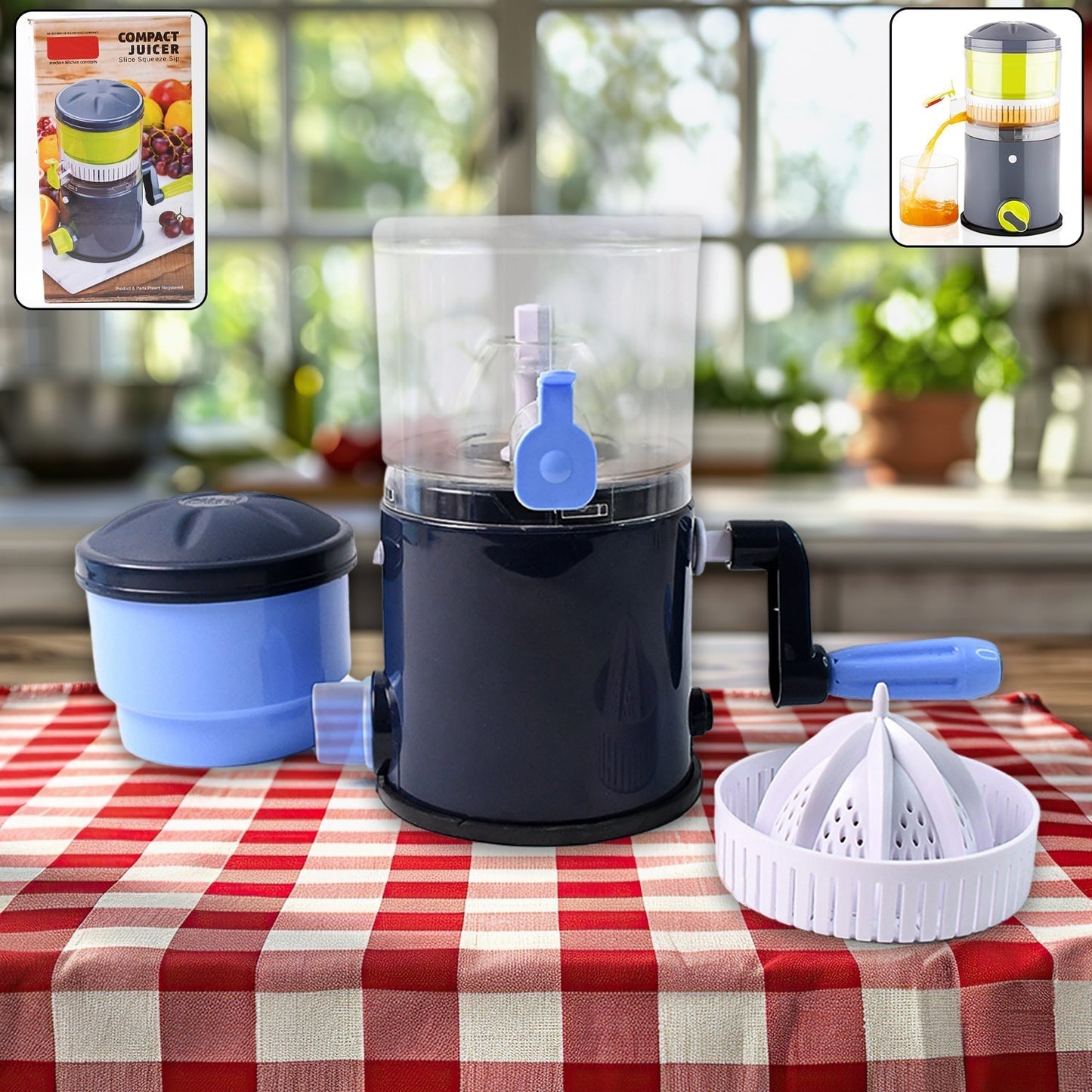 Ritu Hand Operated Compact Manual Juicer (Multicolor / 1 Pc)