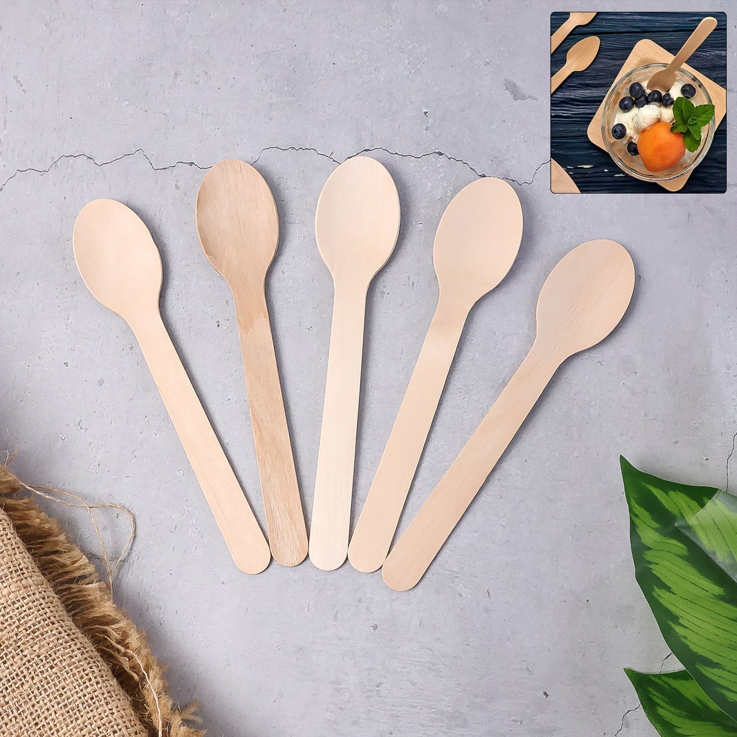 160mm Wooden Spoon â€“ 30 Pcs Pack