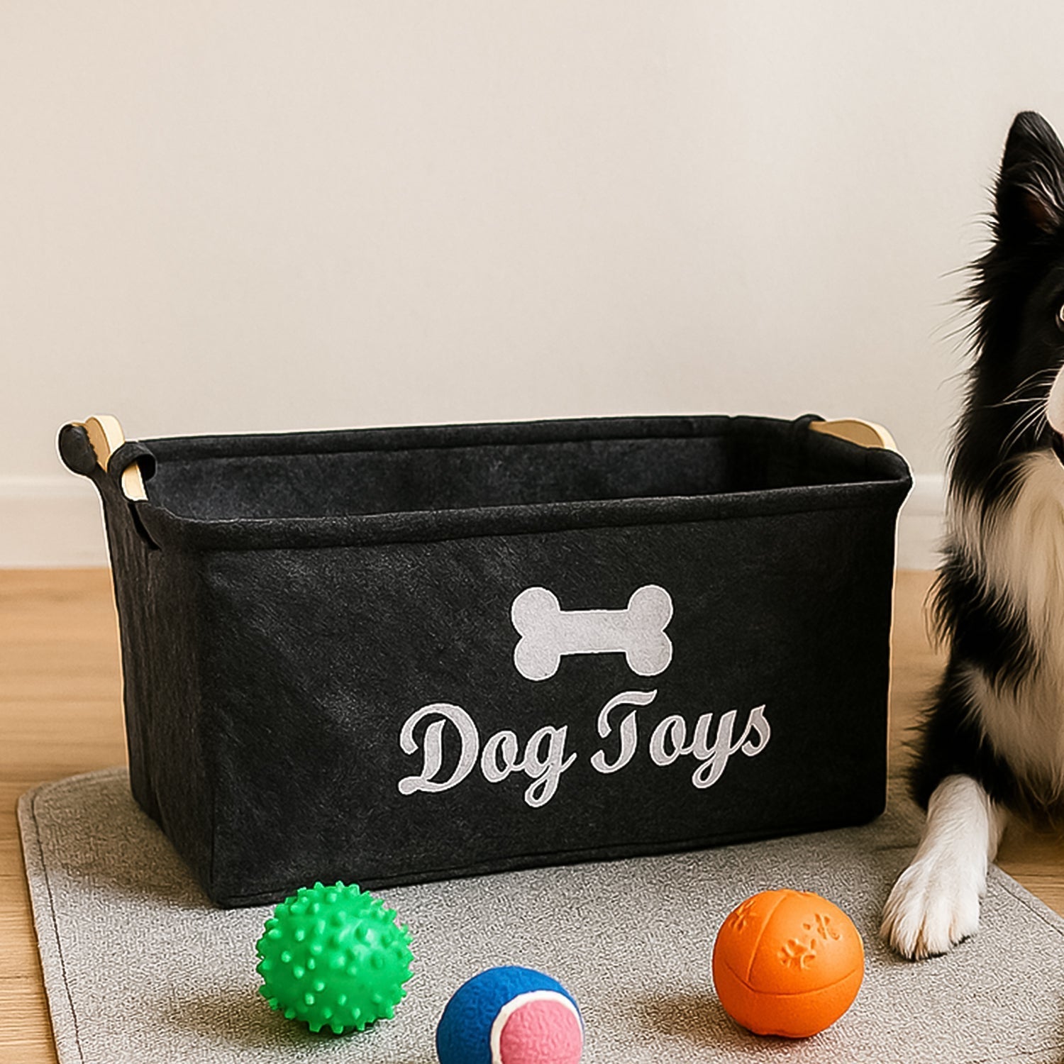 Pet Toy Storage Basket - ( 39 Ã— 29 Ã— 17 cm / 1 Pc)