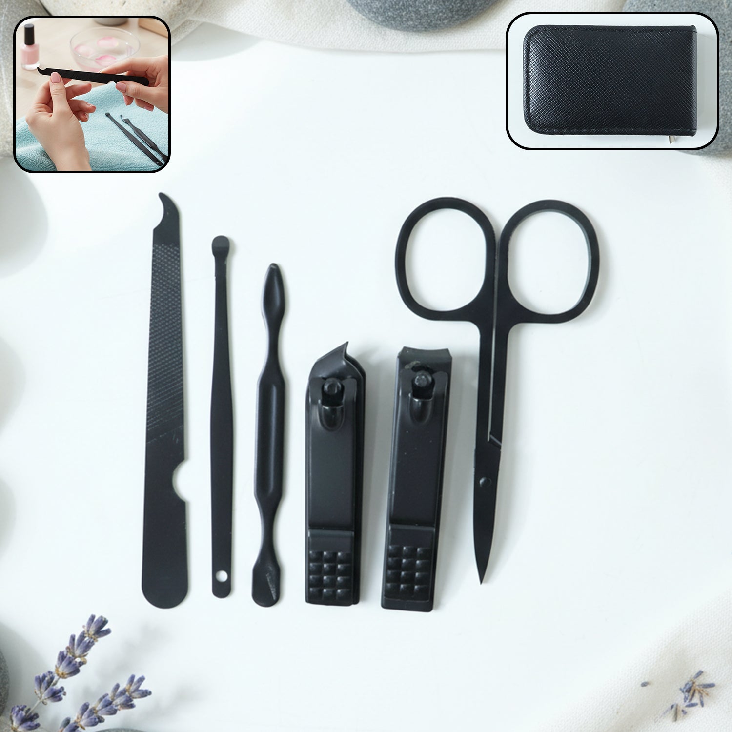6 in 1 Professional Manicure & Pedicure Grooming Tool Set