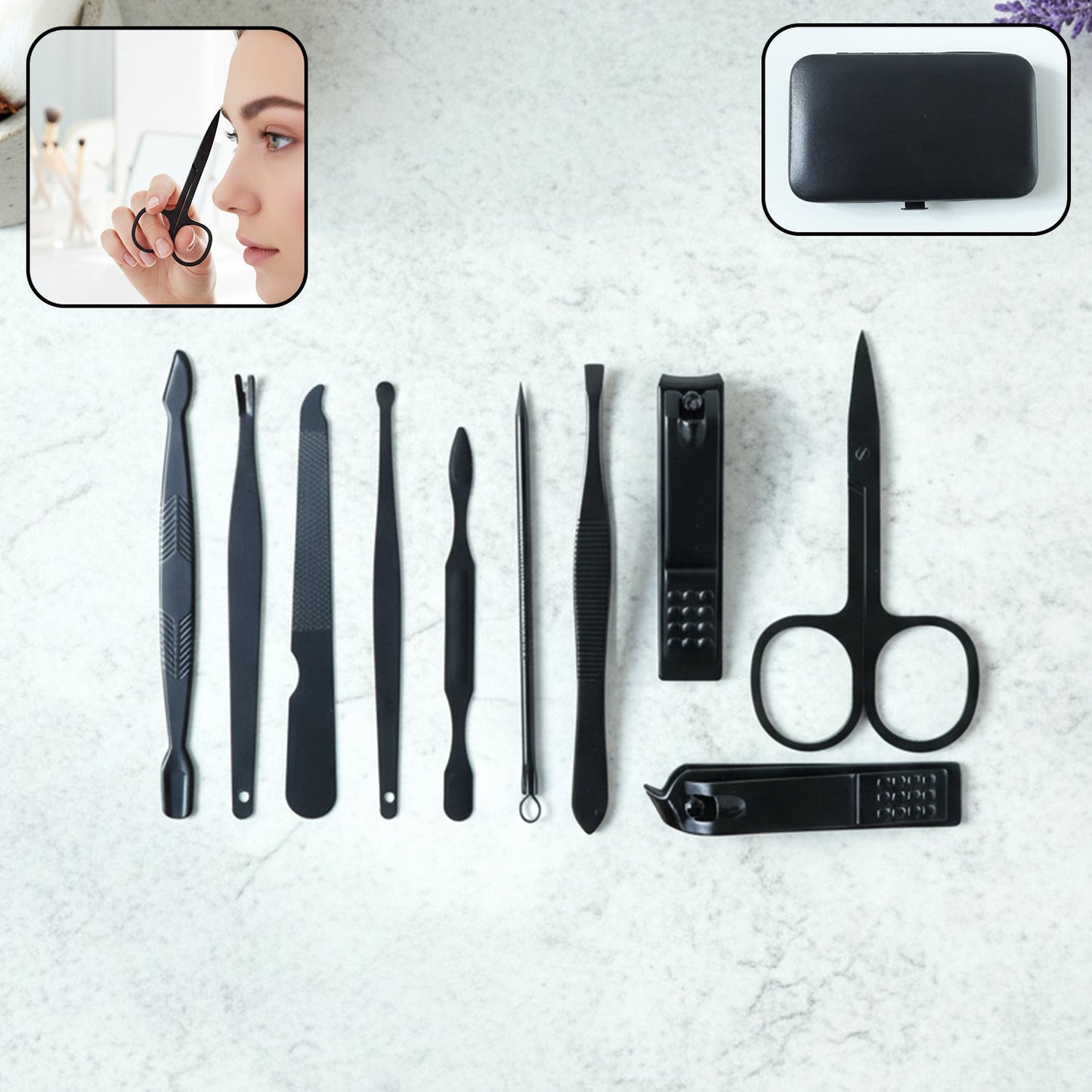 10 in 1 Professional Personal Grooming Manicure Pedicure Care Kit