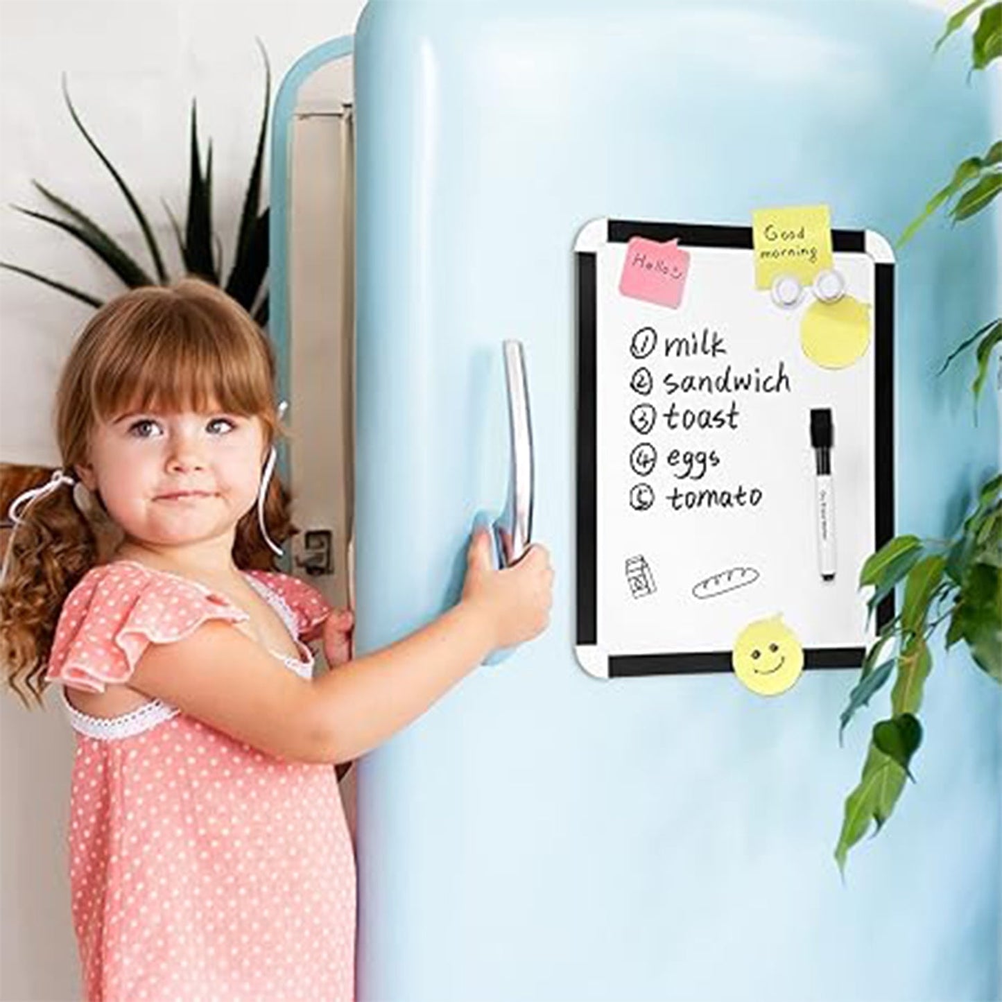 Magnetic White Board, Small Dry-Erase Board (21.6×28 Cm / 1 Set)