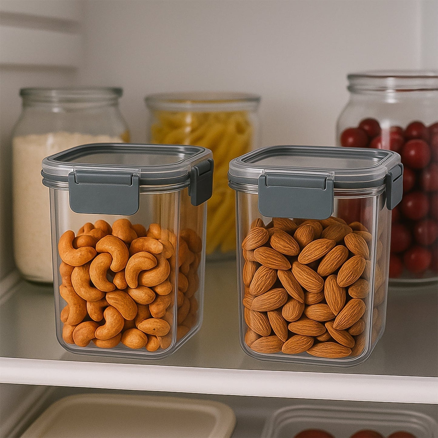 Apex Press Nâ€™ Lock Airtight Food Storage Container Set (2Pc/900ml) Approx