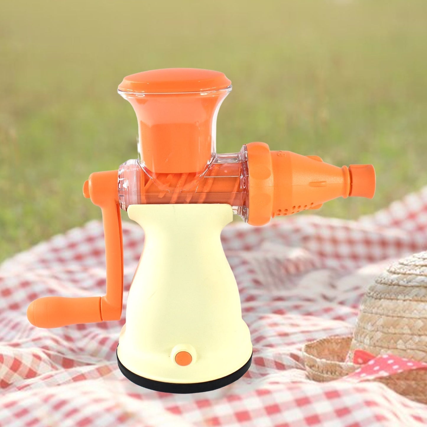 Apex Manual Carrot and Fruit Juicer â€“ Heavy-Duty (1 Pc With Glass)