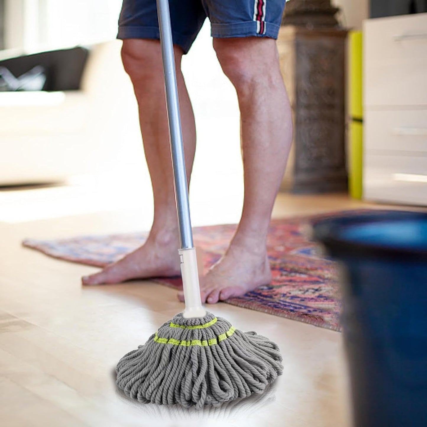 Squeeze Twist Mop Self Wringing Mop, Stainless Steel Handle (1 Pc)