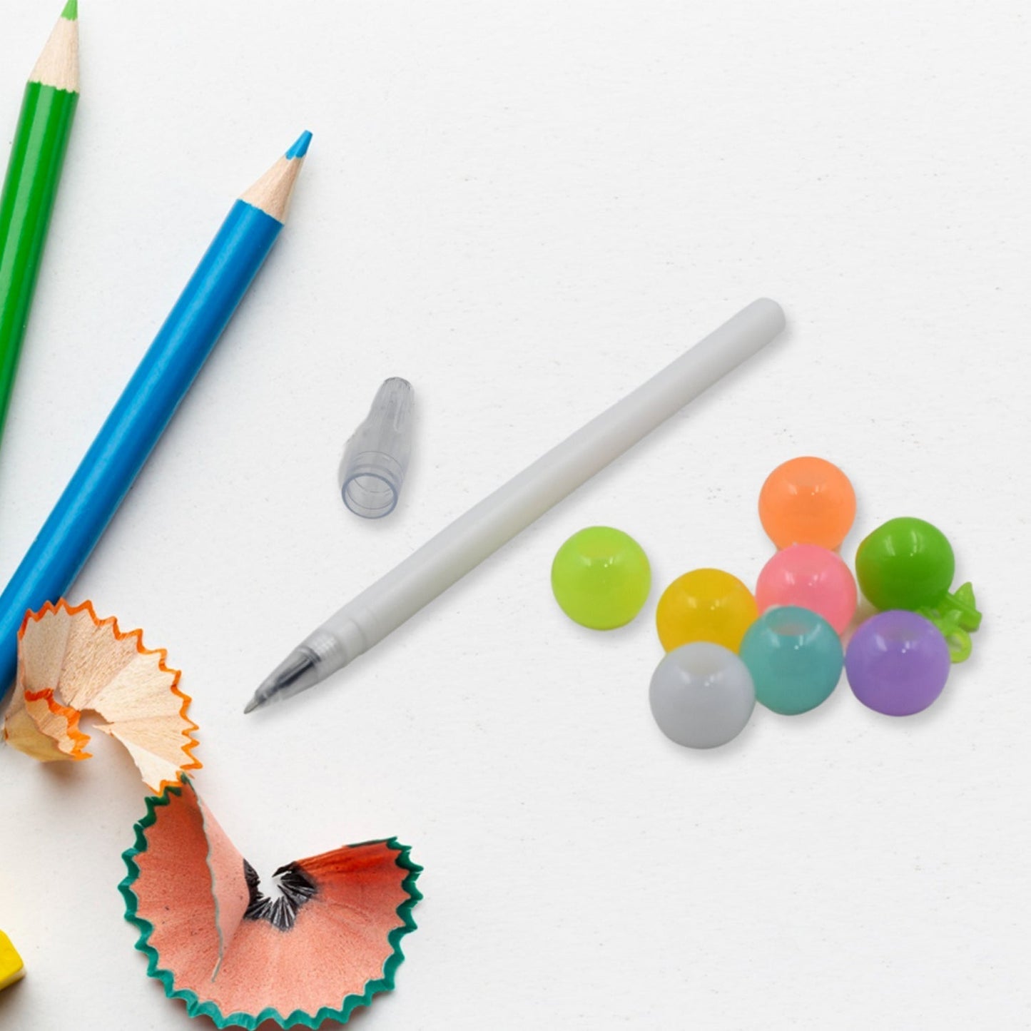 Stylish Pearls Pen Set – Fancy Multicolor Non-Sharpening Moti Gel Pens for Kids (12 Pc Set)