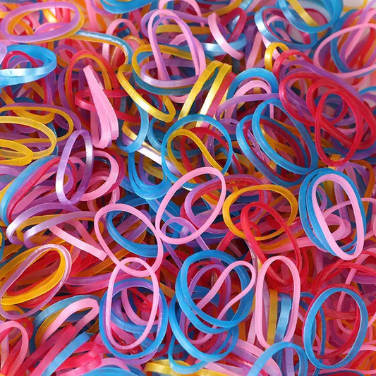 Unbreakable Nylon Rubber Bands – Reusable Elastic for Office, Home & School (50 GM, Multicolor, 0.75-Inch), Hair accessories