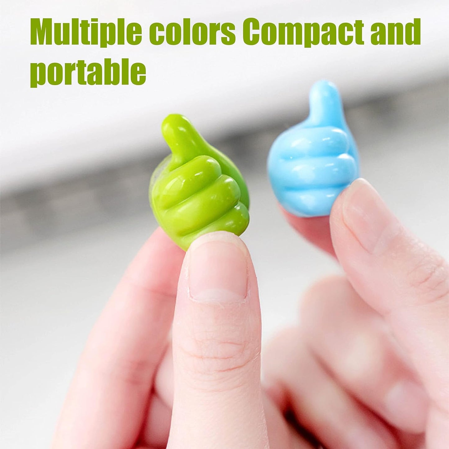 Thumb Cable Clips, Multi-Color Cord Organizer for Home, Office, Car (10 Pc Set)
