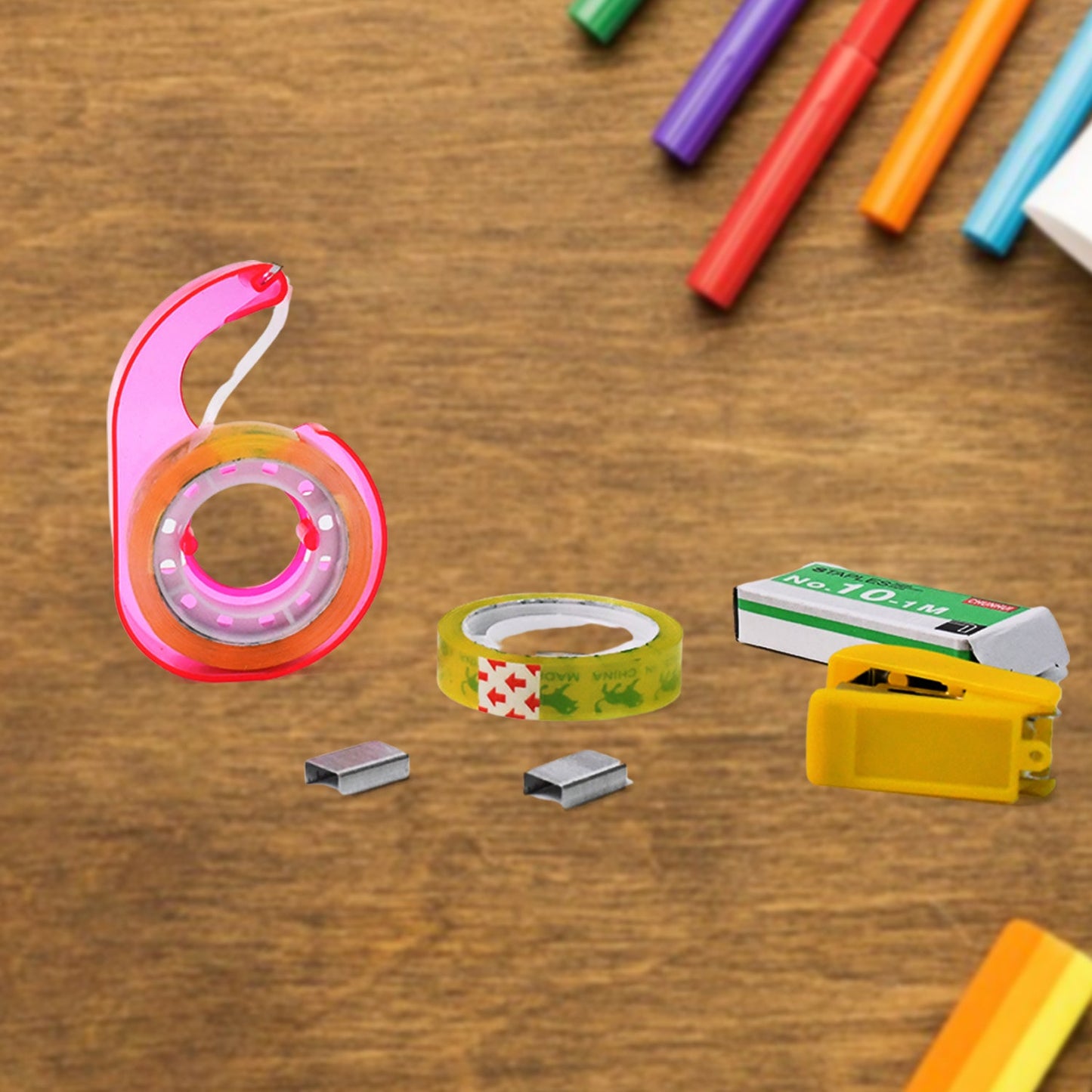 5 In 1 Stationery Tools for School, Office, Home, Carton Box & Gift Sealing
