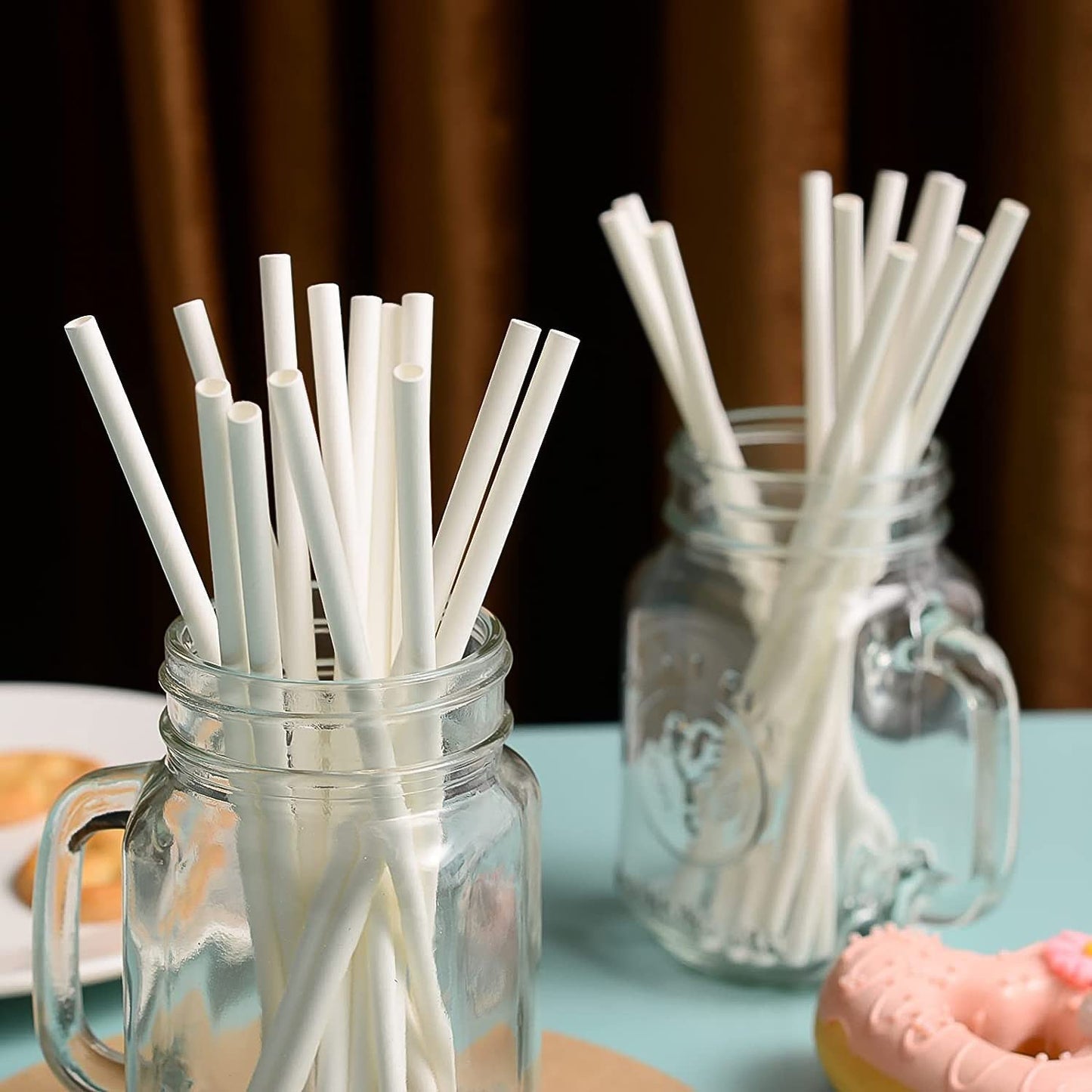 Paper Straw â€“ Plain 6 mm Diameter, 200 mm Length, 50 Pcs Pack