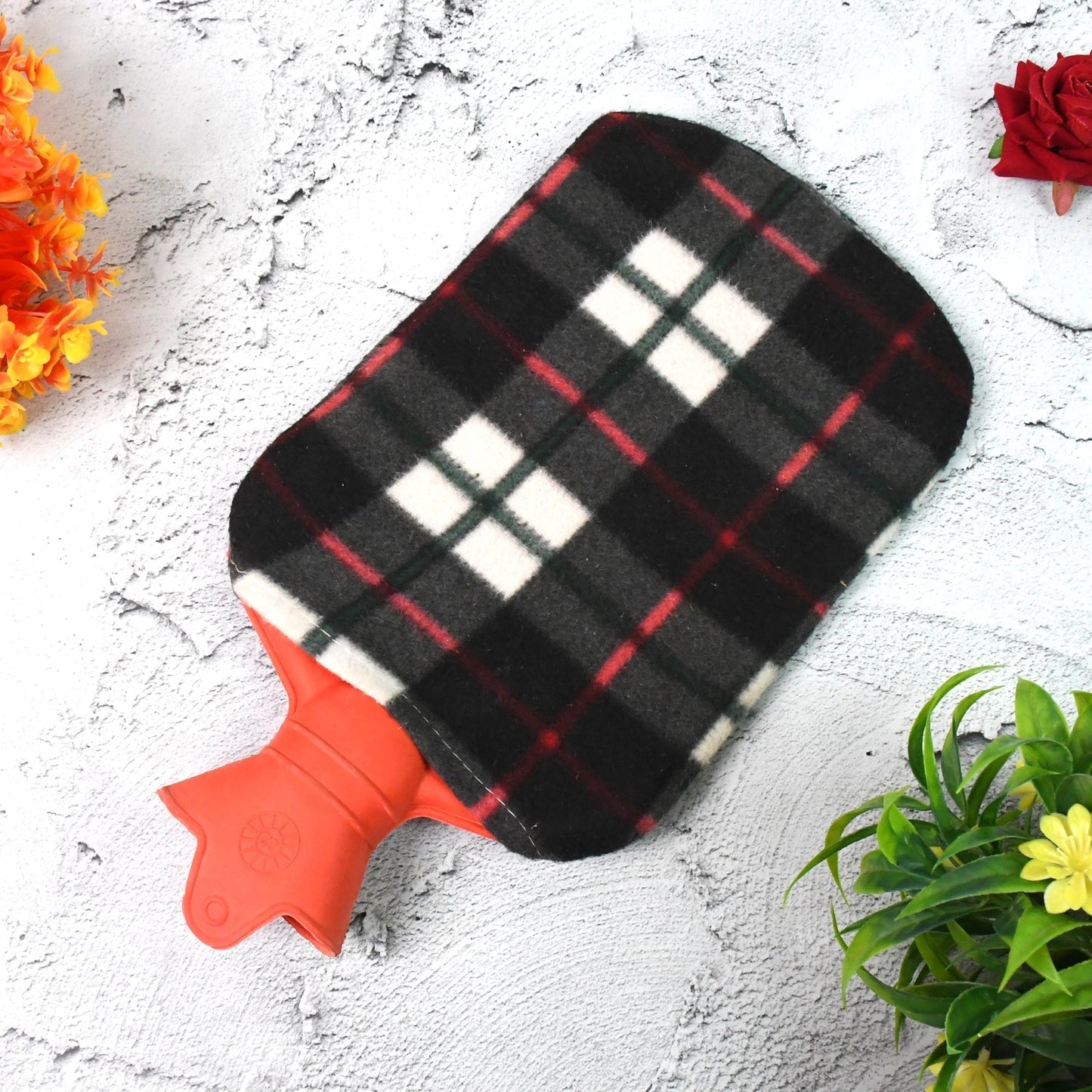Hot Water Bottle Bag With Cover For Pain Relief (1 Pc / Mix Design & Size)