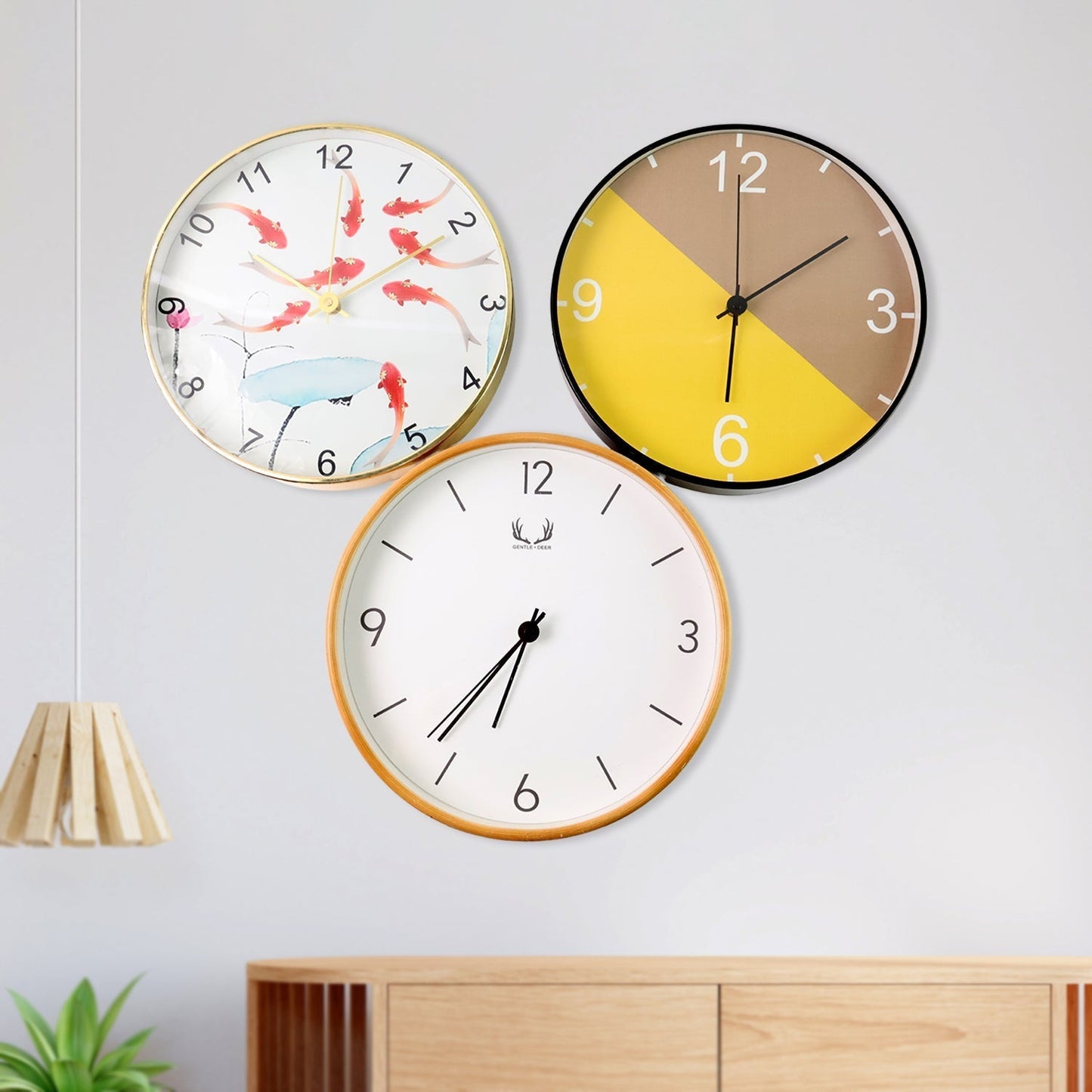 Classic Wall Clock for Home and Office â€“ Mix Design Round 1 Pc Assorted Pattern