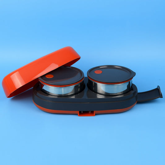 Orbit Electric Lunch Box with Dual Stainless Steel Containers Set