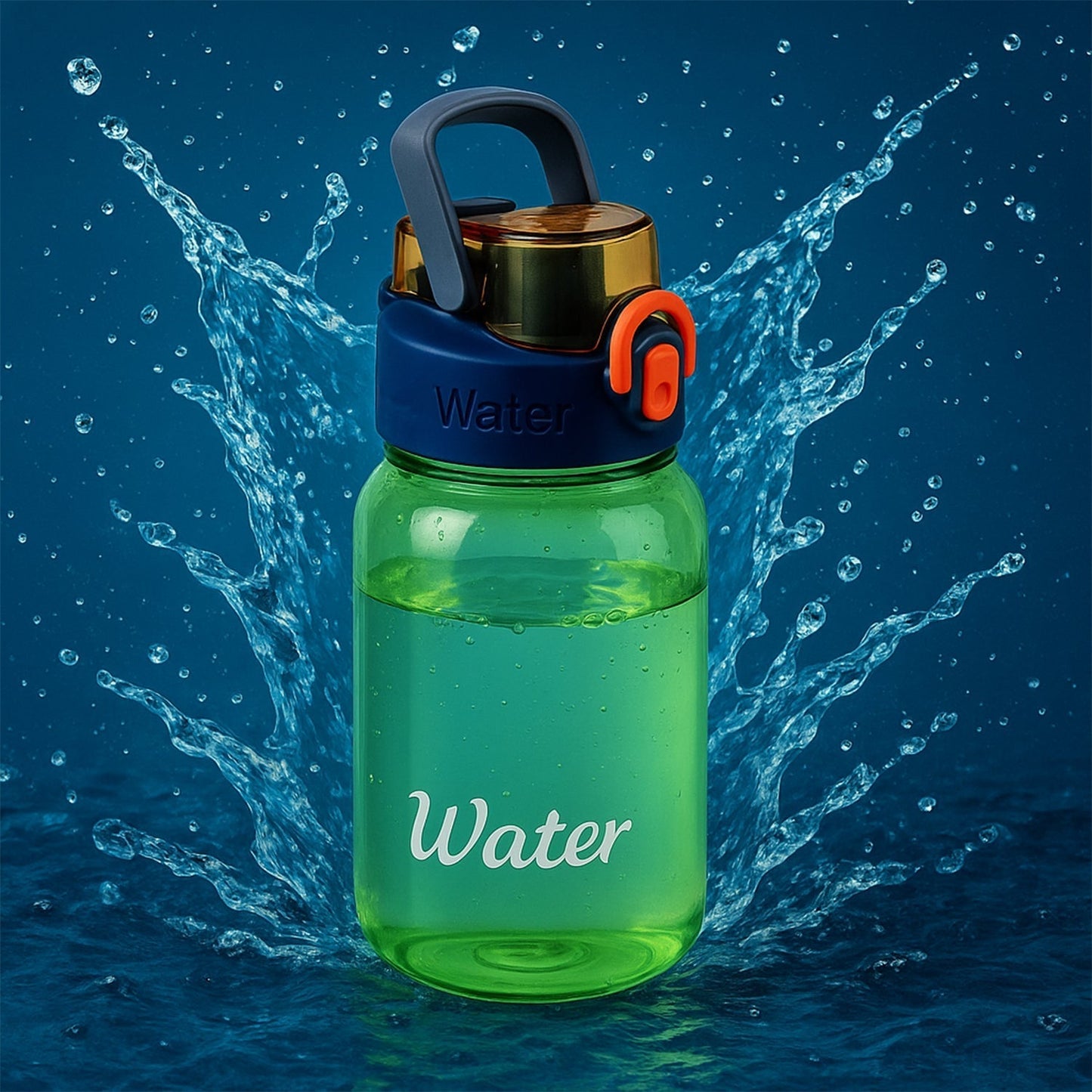 Green Leak-Proof Portable Fruit Infuser Water Bottle Approx 600ML (1 Pc)