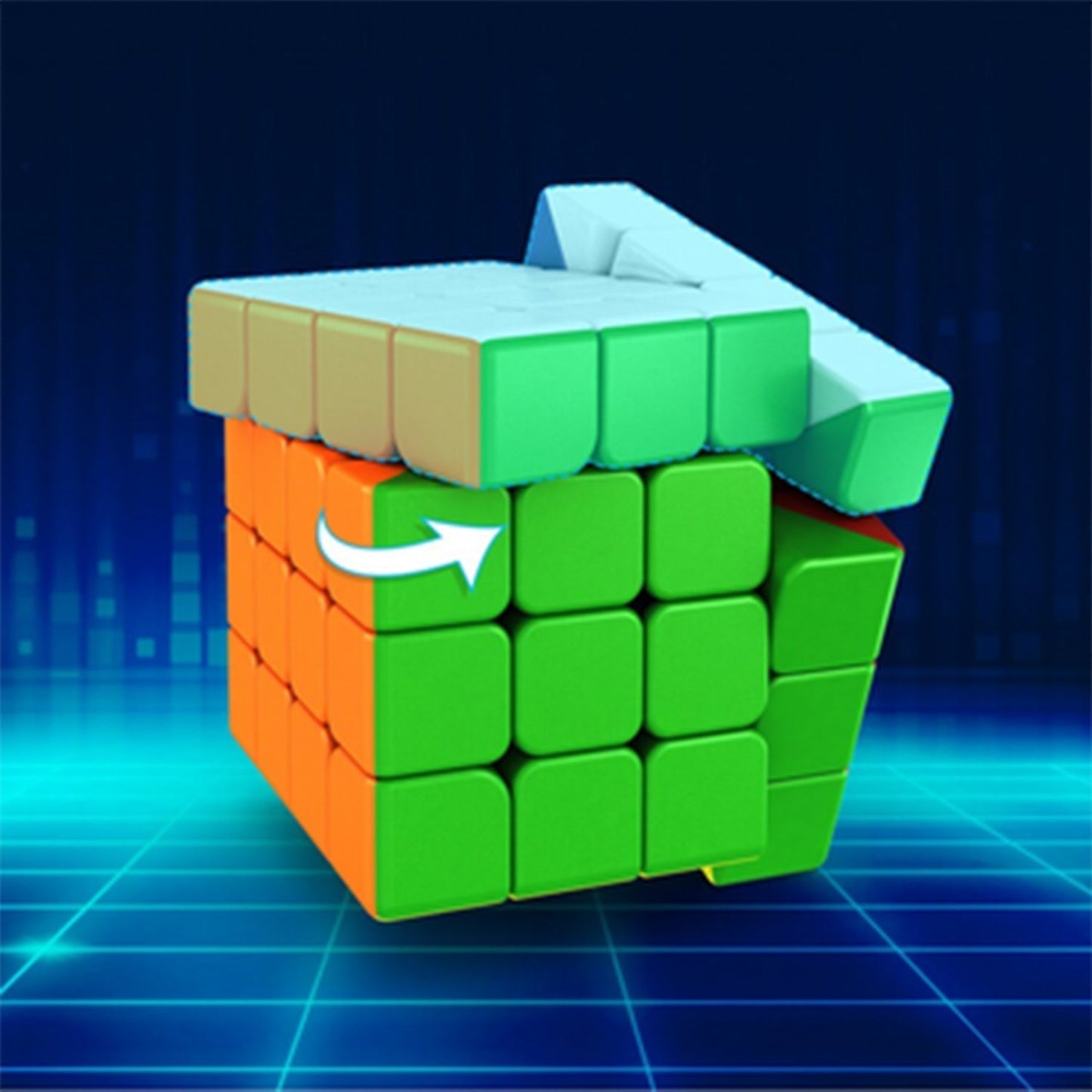 Small Puzzles Cubes 4Ã—4Ã—4 High Speed Sticker Less Magic Cube Game, Kids and Professionals Magic Cube Puzzle Toy, Pack of 1, 8+ Years