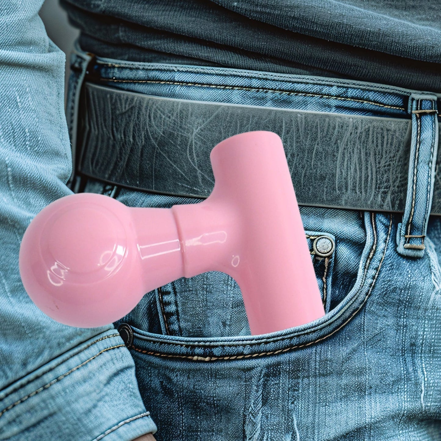 Black Mini Pocket Size Massager, Full Body Massager, Cordless One Button Operation for Body Pain & Relaxation