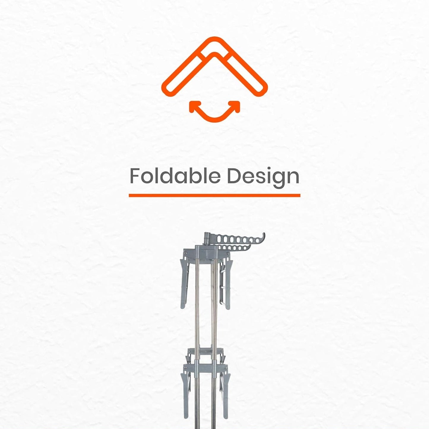 Premium Heavy Duty Stainless Steel 3 Layer Foldable Cloth Drying Stand (1 Set / With Color Box)