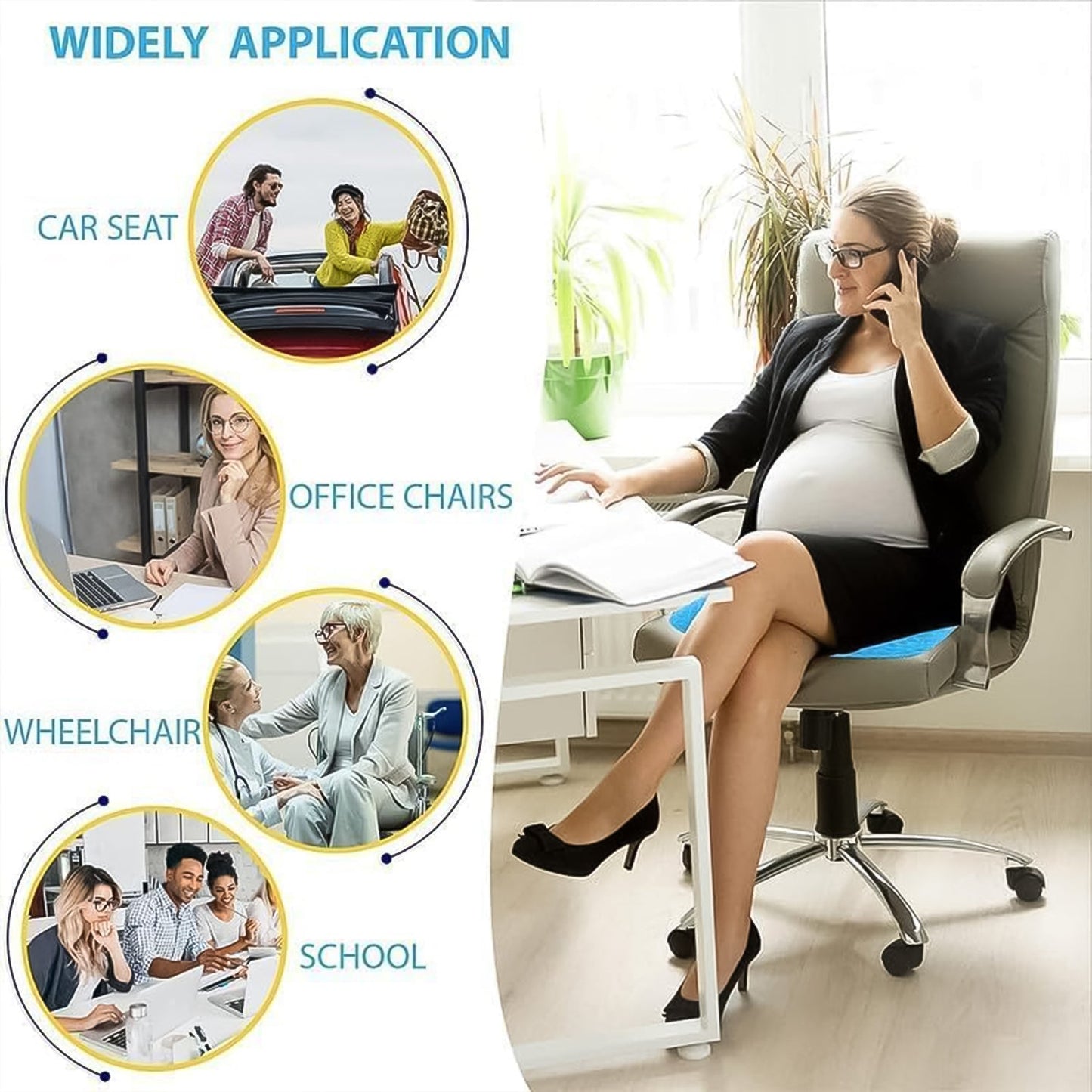 Cushion Seat Flex Pillow, Gel Orthopedic Seat Cushion Pad (Egg Sitter)