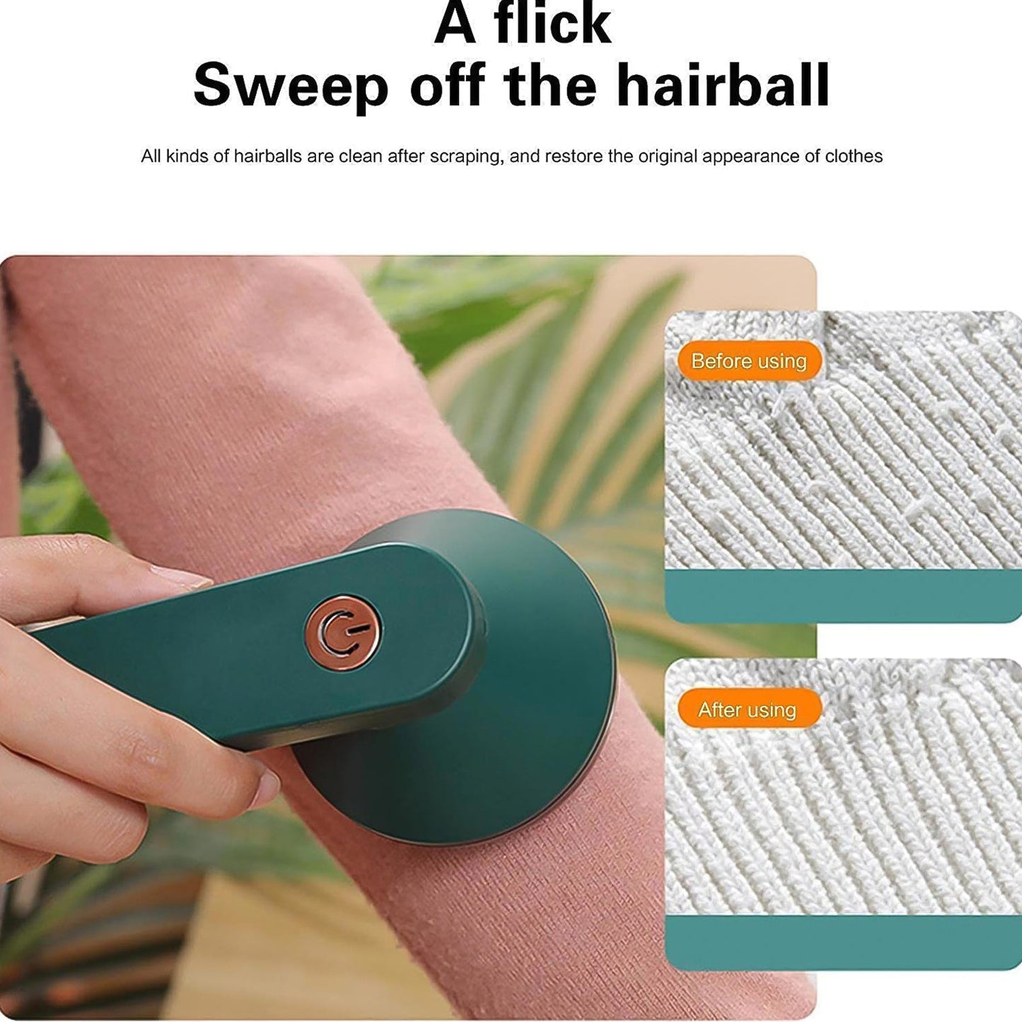 Portable Lint Remover with USB Cable (1 Pc)