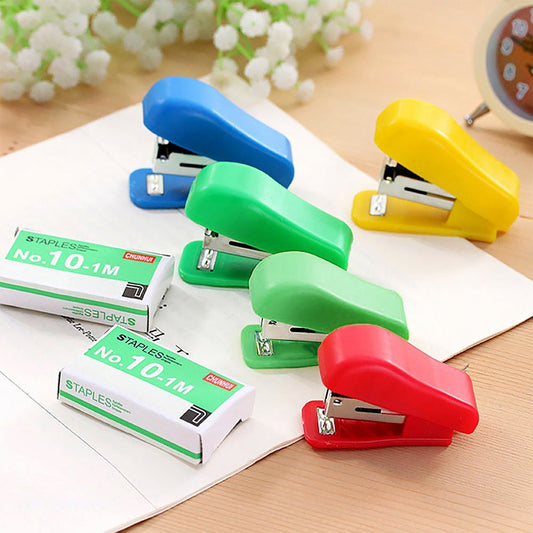 Mini Stapler Set  with Staples â€“ Assorted Colors | No.10 Staplers with Pins (20 pcs Set)