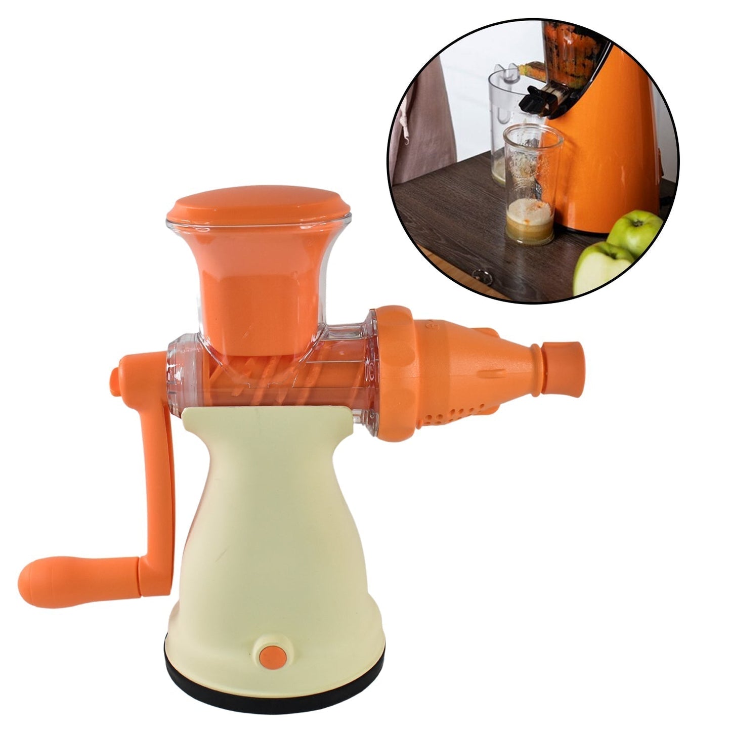 Apex Manual Carrot and Fruit Juicer â€“ Heavy-Duty (1 Pc With Glass)