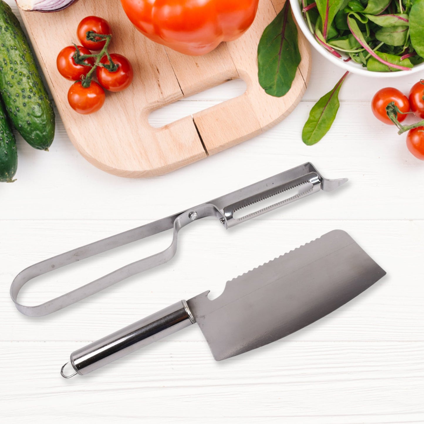 Multifunctional peeler, grater, fruit peeler, kitchen household gadget set (5 Pc Set)