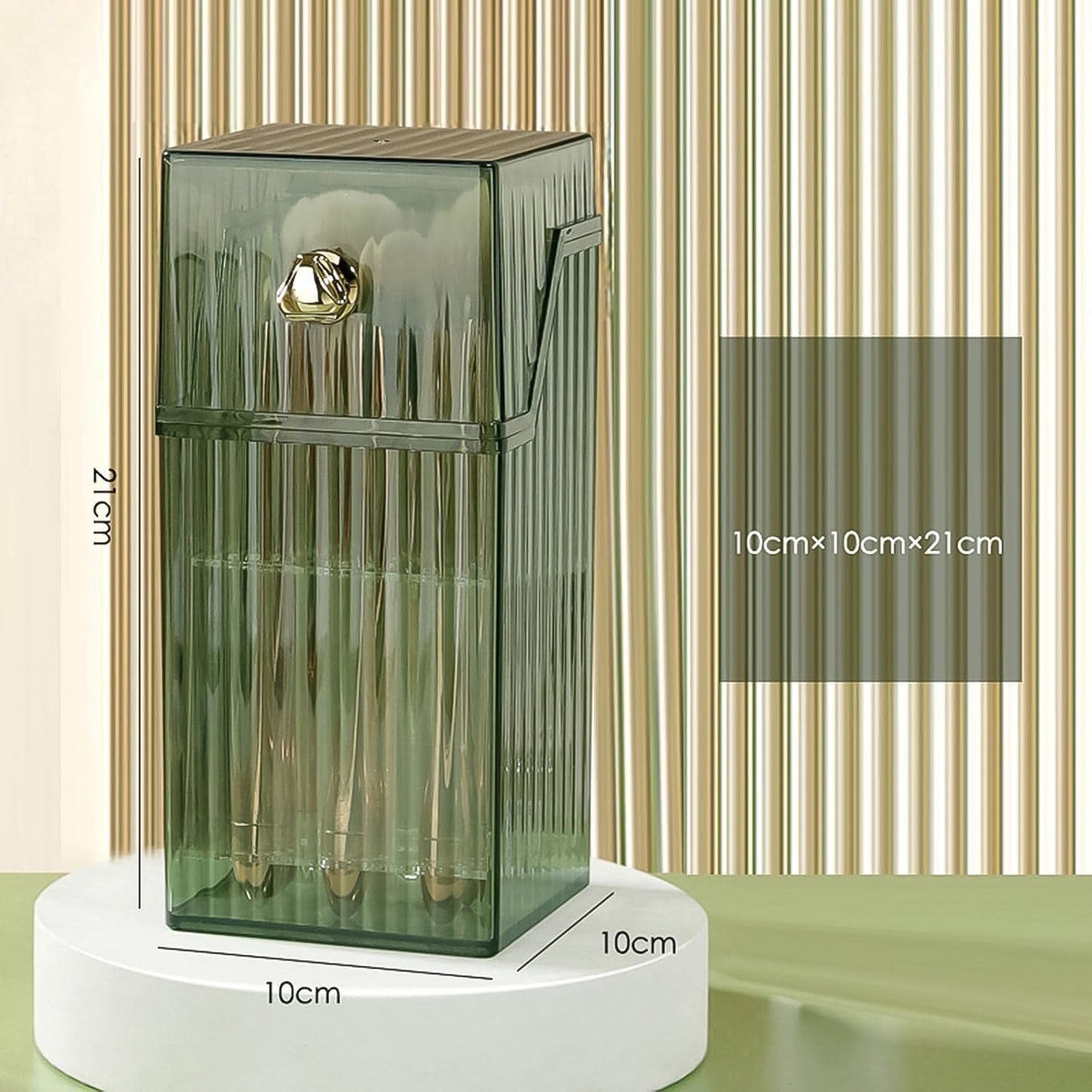 Square Plastic Storage Box with Flip Lid (1 Pc)