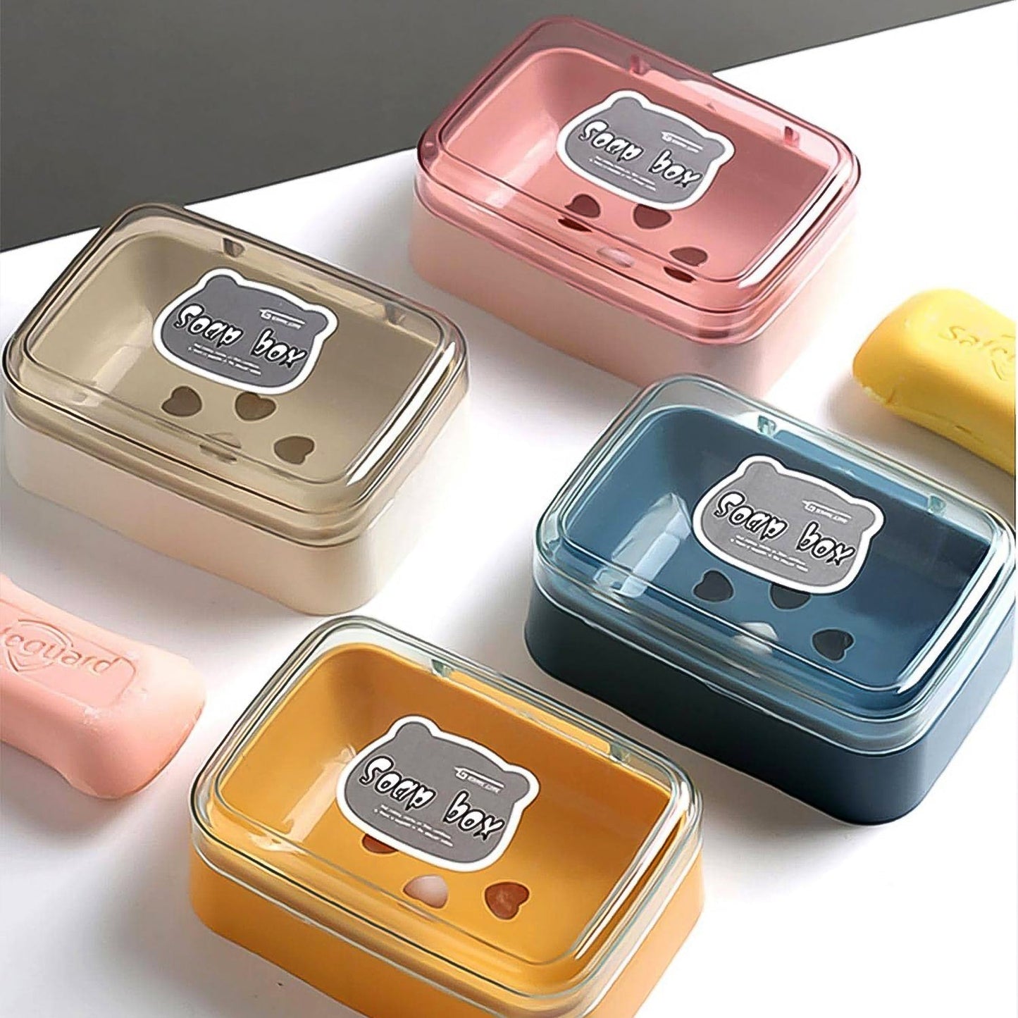 Plastic Soap Dish, Portable Plastic Self Draining Soap Holder ,Sabudani (1 Pc / Mix Color)