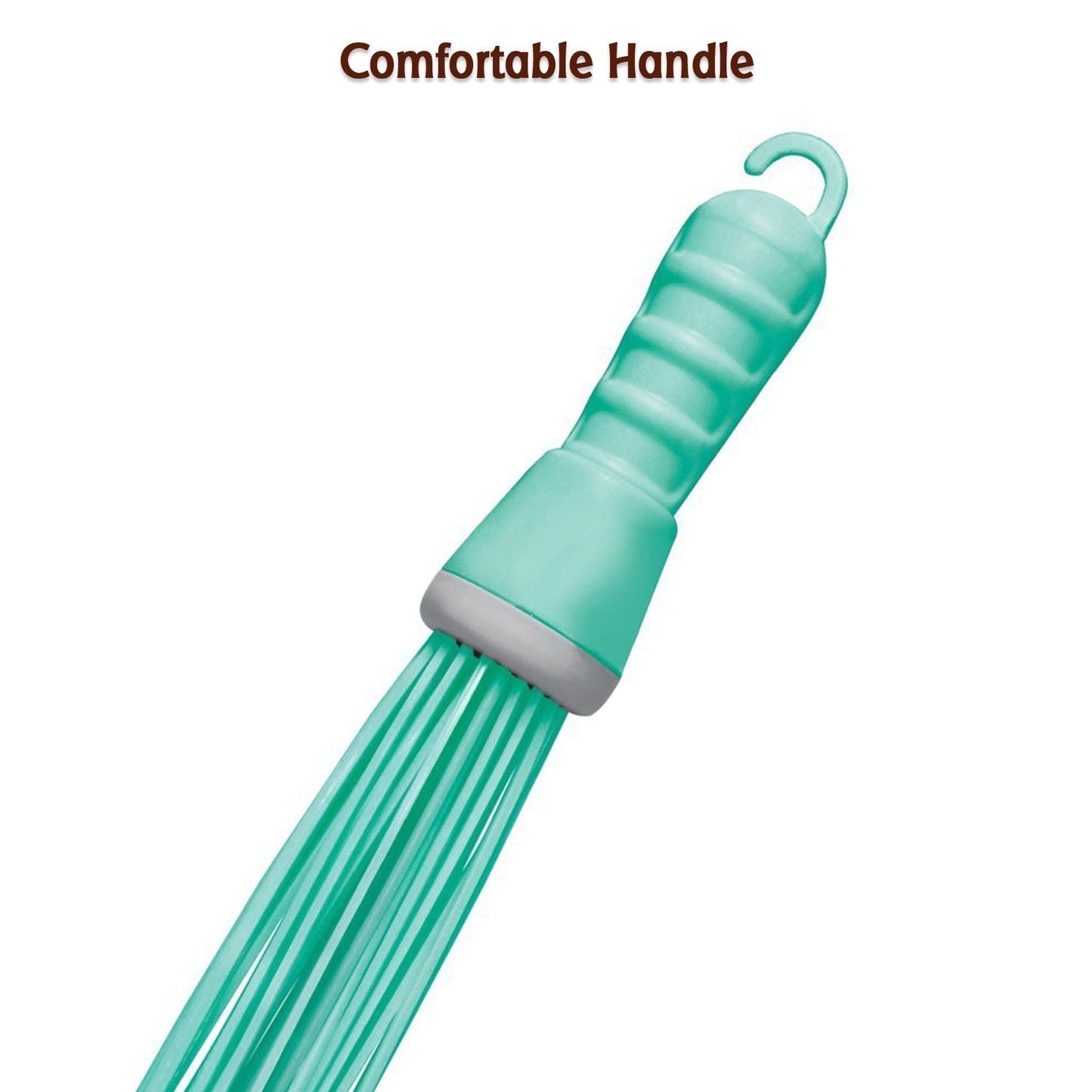 Plastic Hard Bristle Broom for Bathroom Floor Cleaning â€“ Wet & Dry Scrubbing