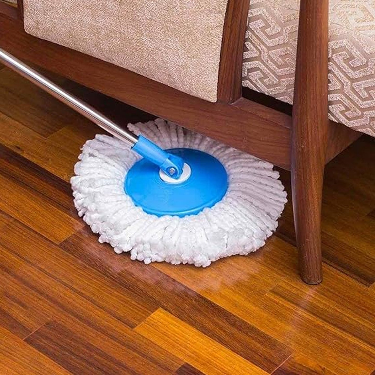360Â° Spin Mop with Super Absorbent Microfiber Heads (1 Set)