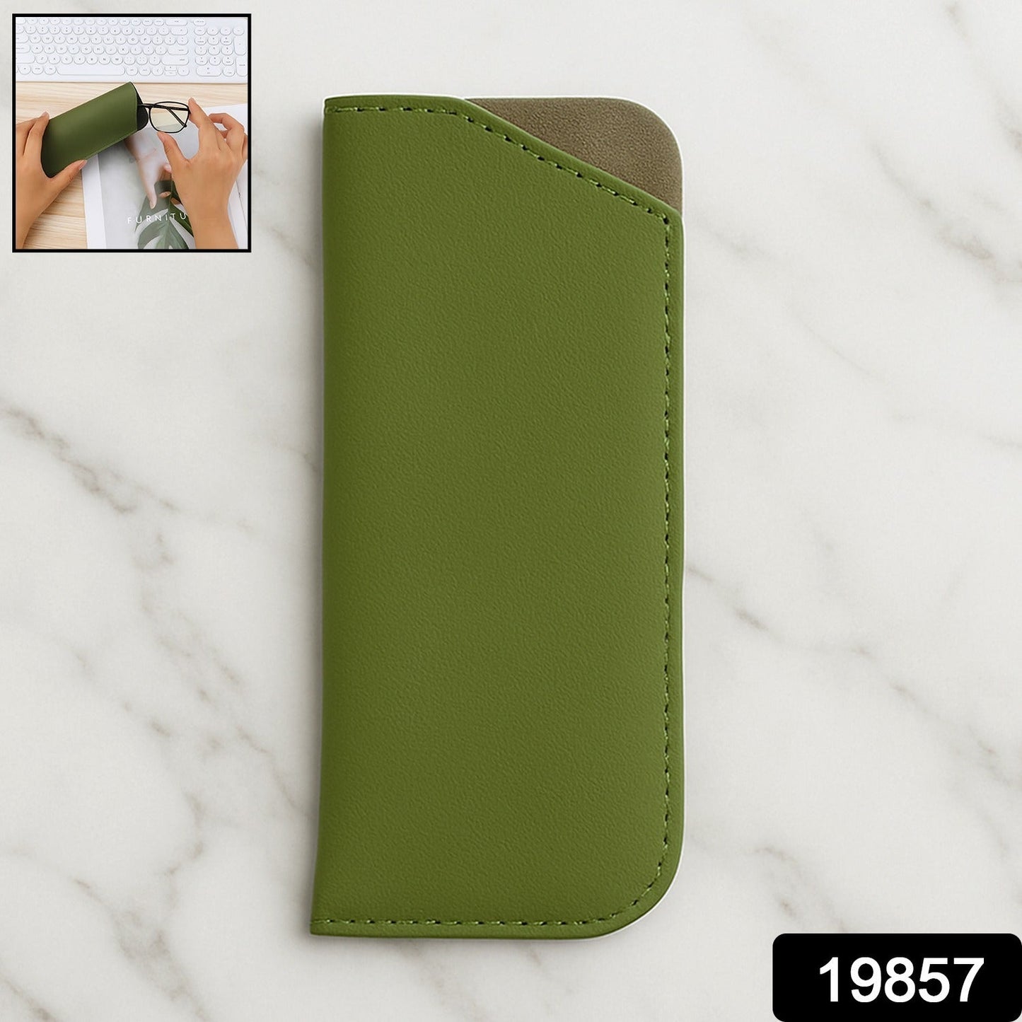 Slim PU Leather Glasses Sleeve - (1 Pc)