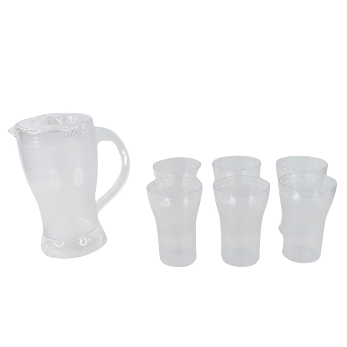 Apex Unbreakable Lemon Jug Set with 6 Glasses â€“ 1200ML Jug + 300ML Glasses Approx
