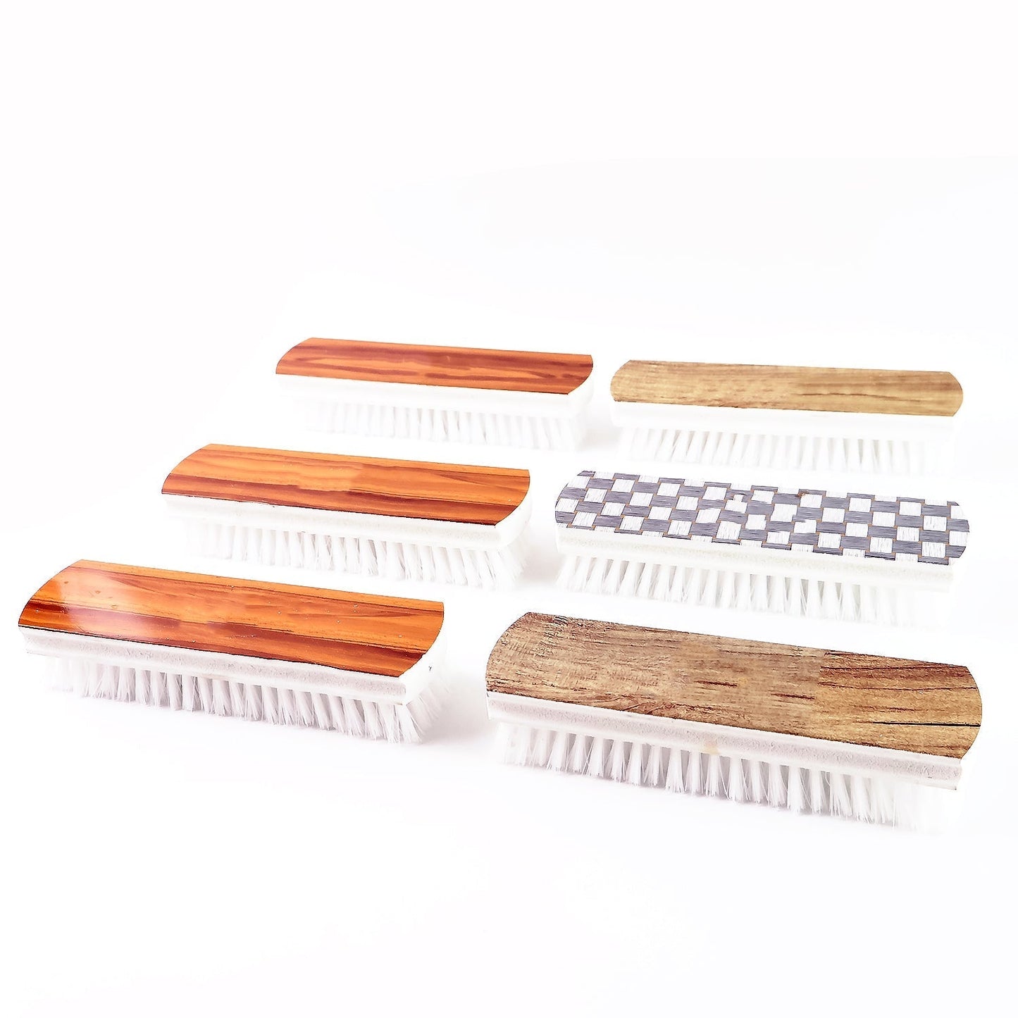 Veepee 6-Piece Washing and Cleaning Scrub Brush Set â€“ (Multi-Color Bristles)