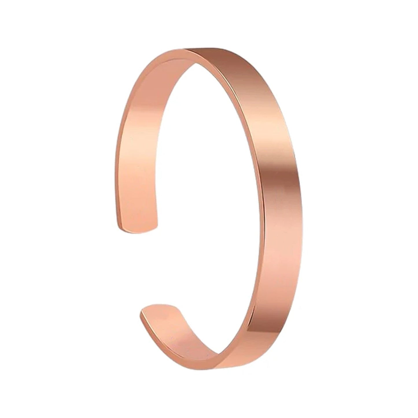 Elegant Rose Gold-Plated Open Cuff Bracelet Kada (1 Pc)
