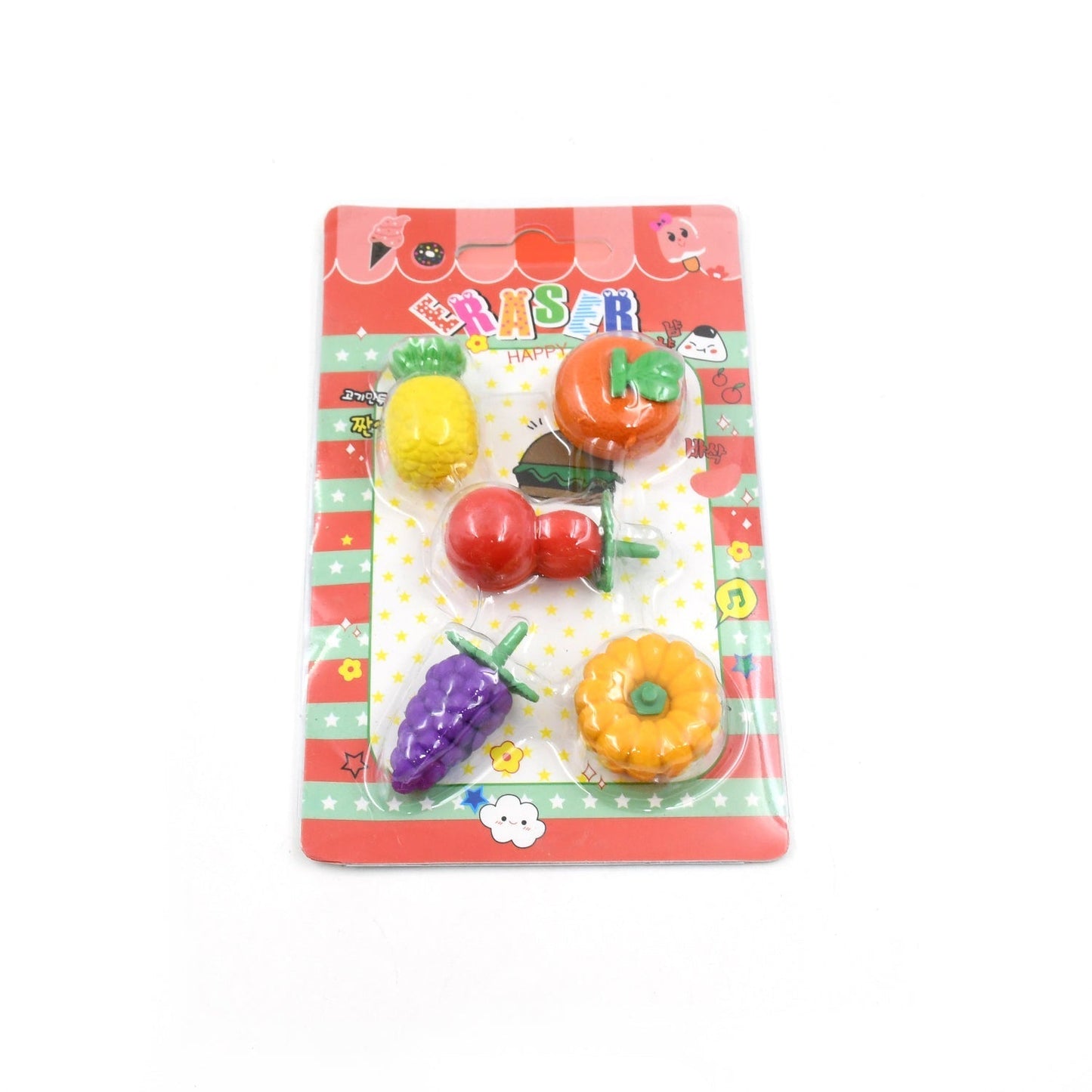 3D Mix Design Fancy & Stylish Colorful Erasers – Cute Novelty Eraser Set for Kids & School Prize (1 Set)