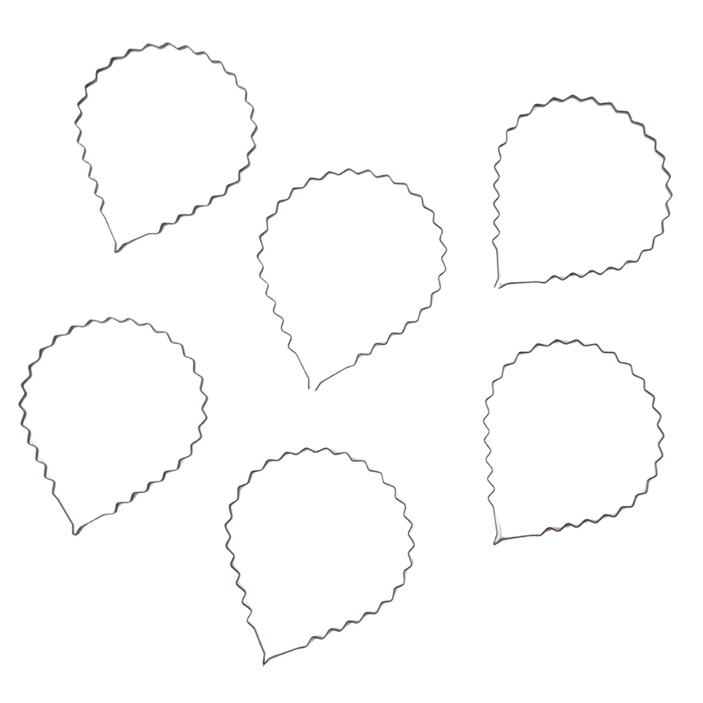 Premium Metal Zigzag Hair Bands for Men & Women (6 Pc)