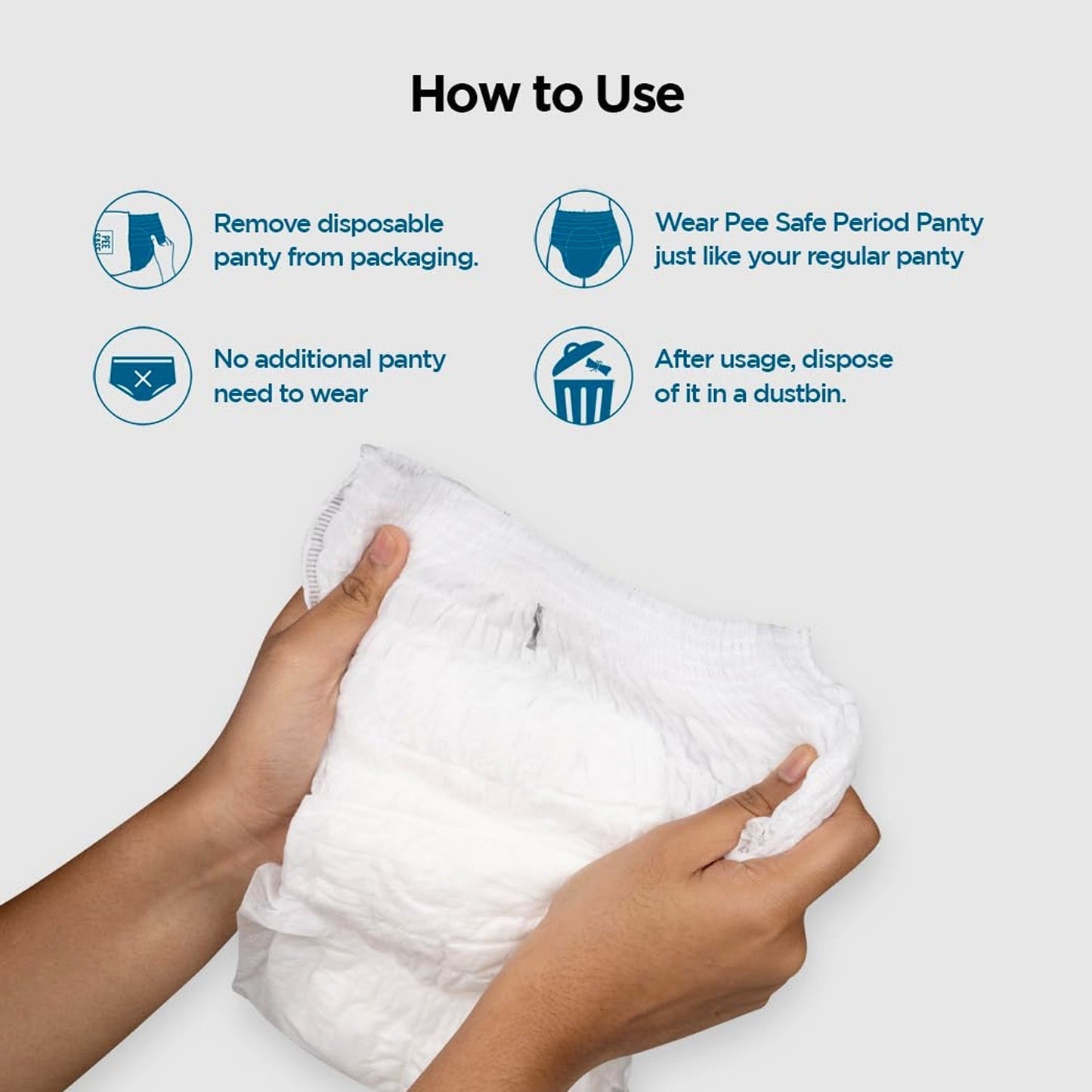 Womenâ€™s Emergency Travel Kit with Seamless Underwear Pantyliner  10 Pcs